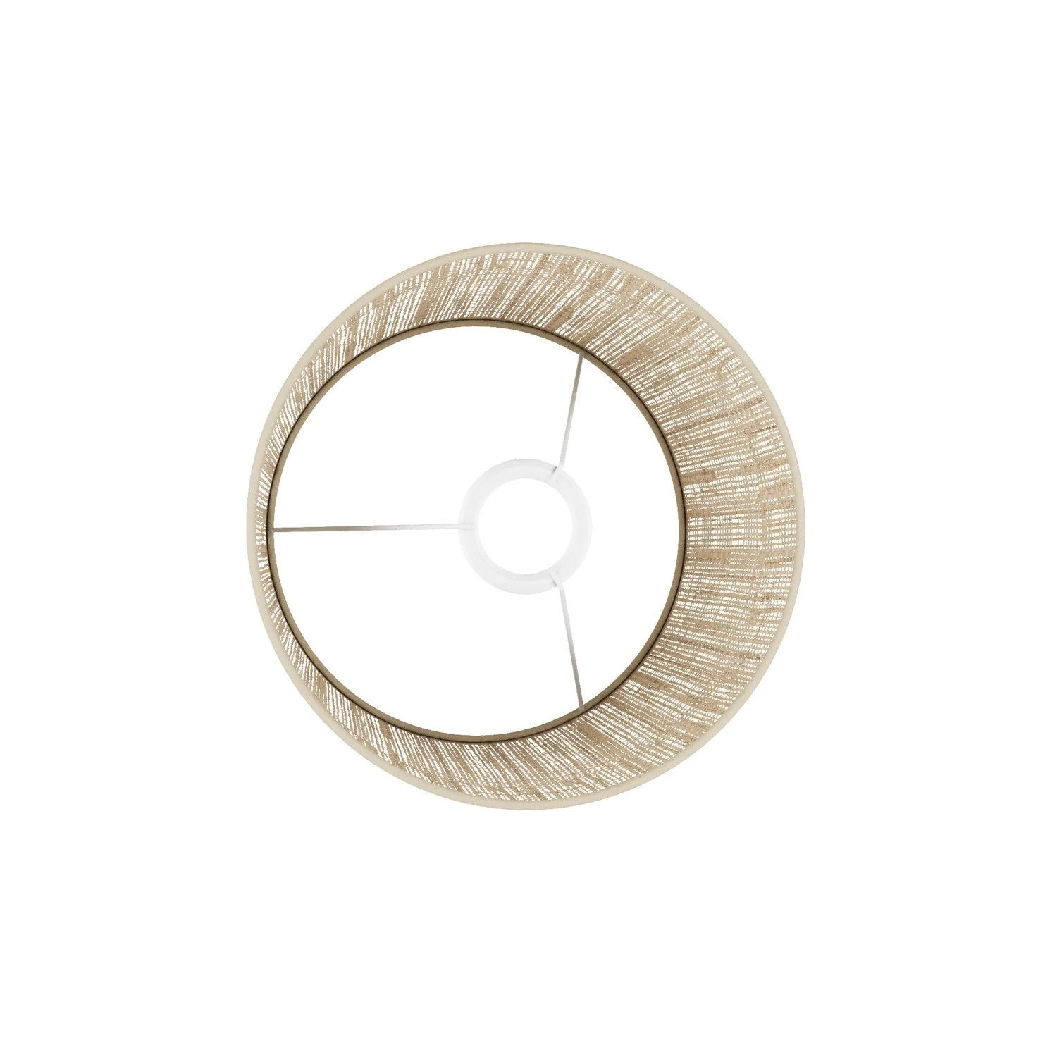 Abat-jour Athena avec douille E27 pour lampe de table ou sur pied - Fabriqué en Italie - Raphia - Image 3