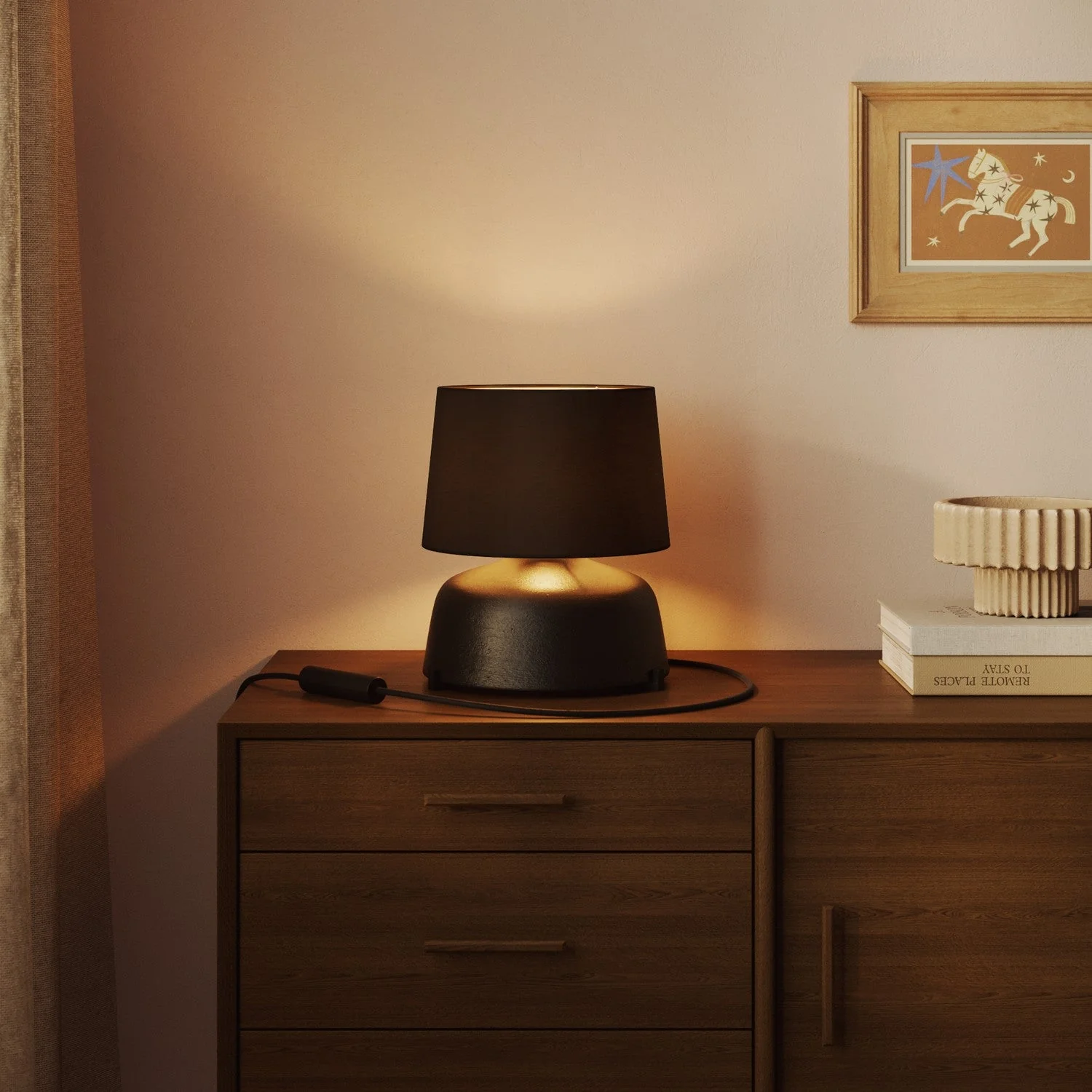 Abat-jour Athena avec douille E27 pour lampe de table ou sur pied - Made in Italy - Teletta Anthracite - Image 2