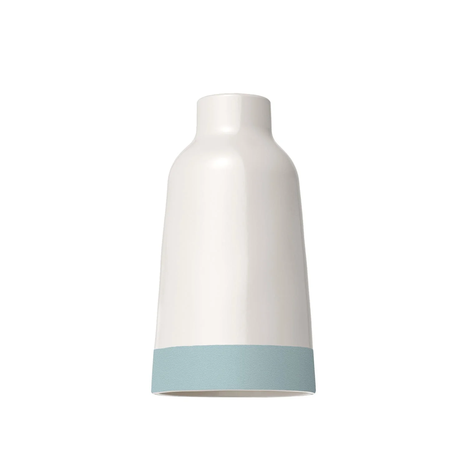 Abat-jour Bouteille bicolore en céramique Blanc et Bleu ciel, collection Materia - Fabriqué en Italie - Image 4
