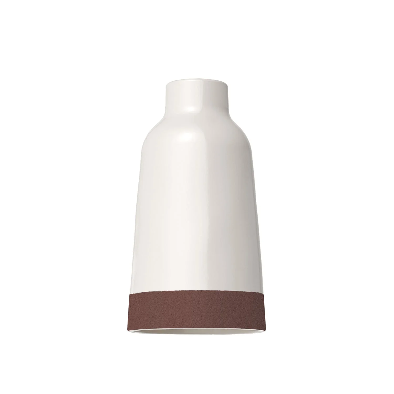 Abat-jour Bouteille bicolore en céramique blanc et marron, collection Materia - Fabriqué en Italie - Image 4