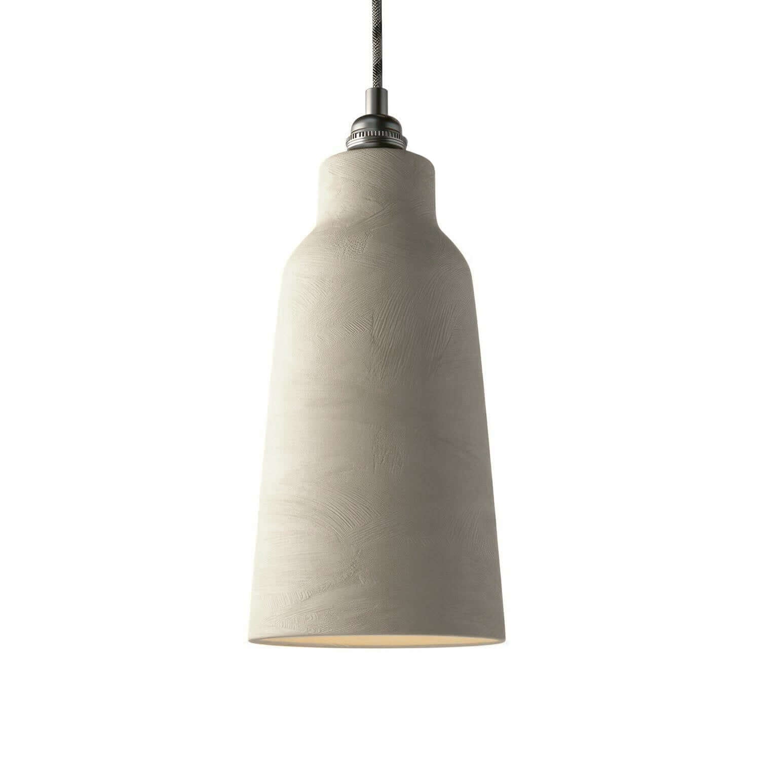 Abat-jour Bouteille en céramique, collection Materia - Made in Italy - Taupe strié