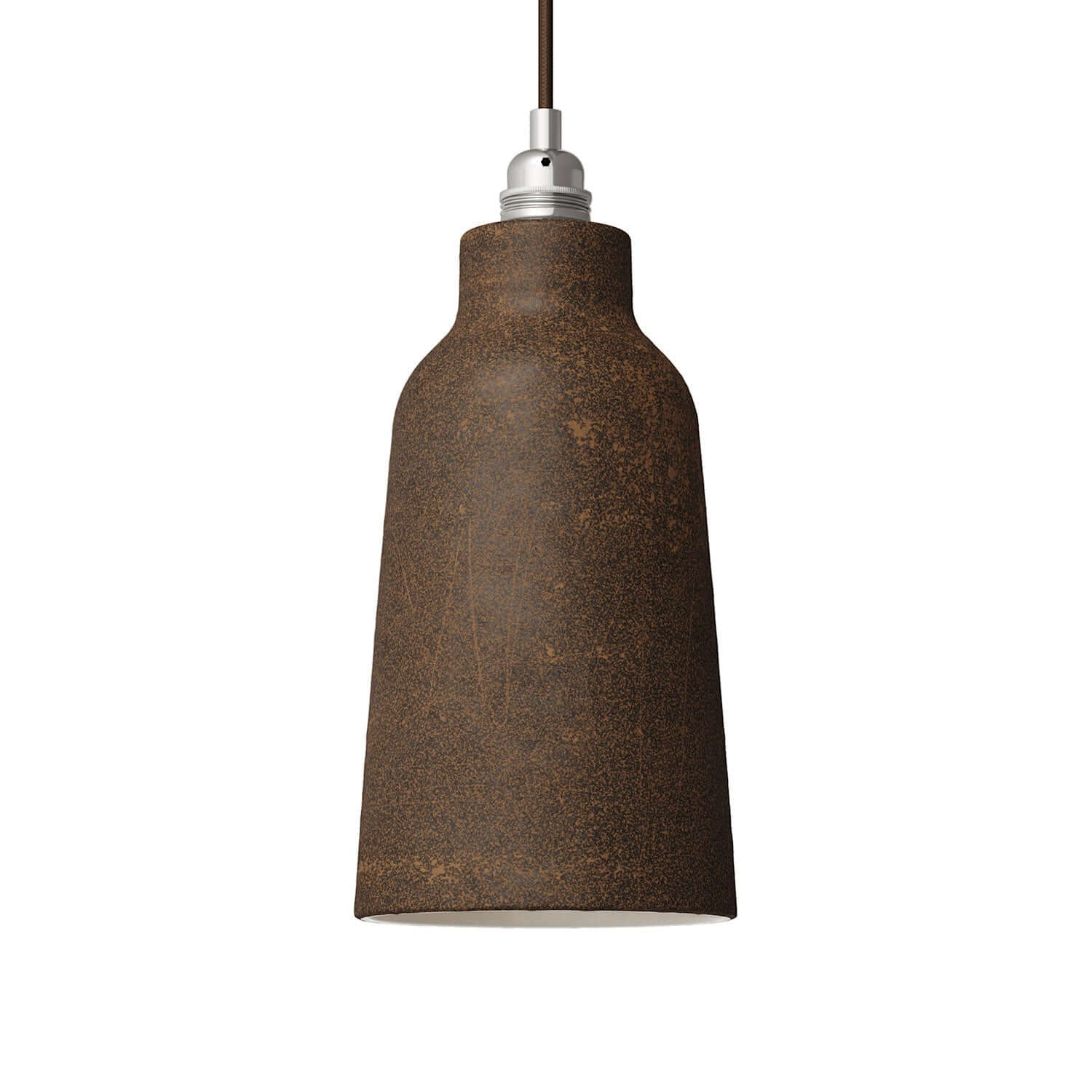 Abat-jour Bouteille en céramique, collection Materia - Made in Italy - Effet corten