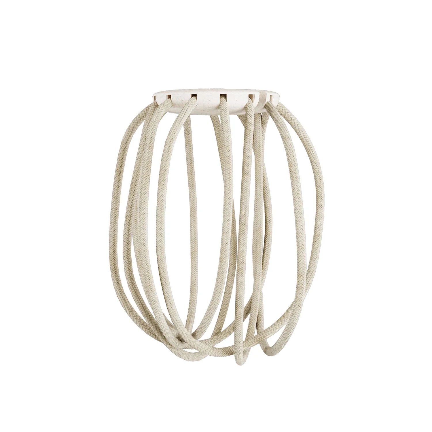 Abat-jour Cablò multicolore 50 cm et câbles en lin blanc