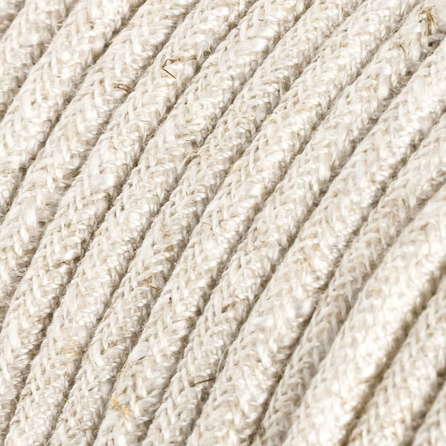 Abat-jour Cablò multicolore 50 cm et câbles en lin blanc - Image 5
