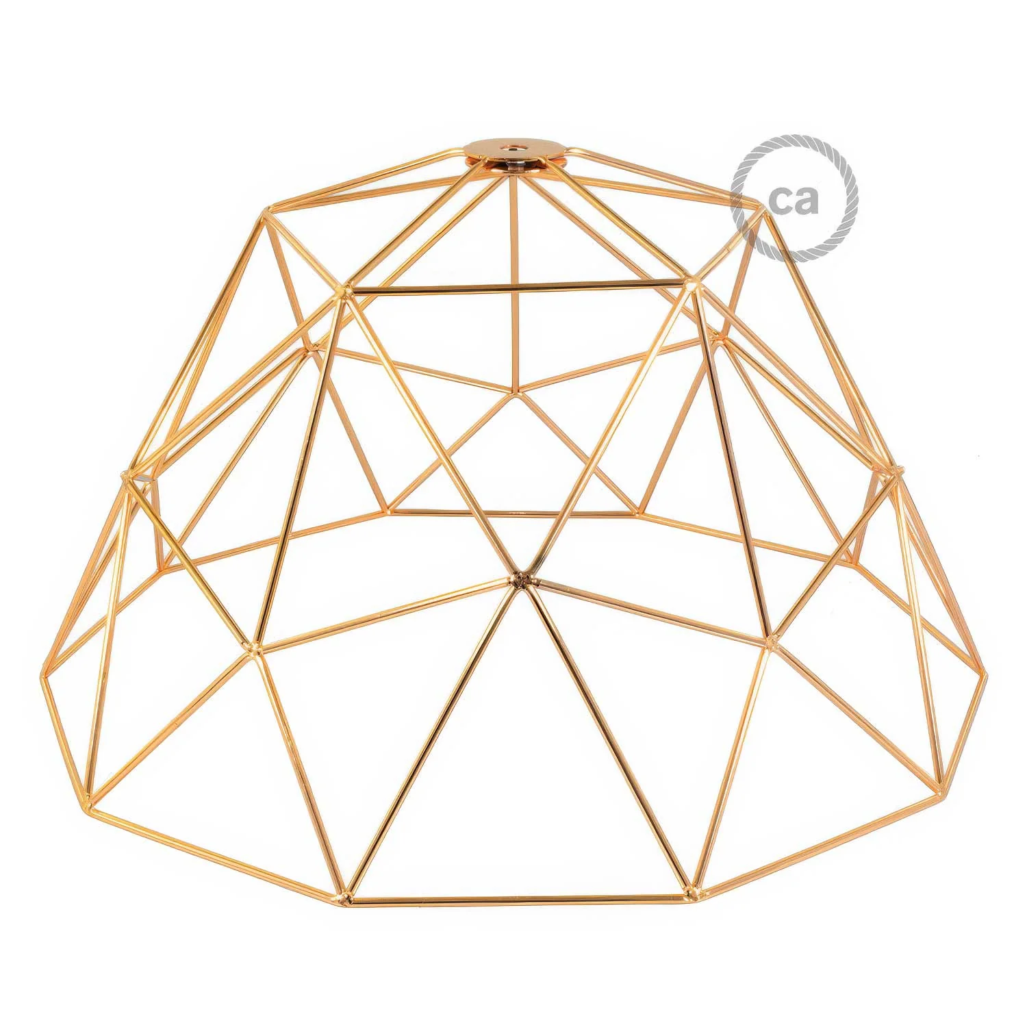 Abat-jour cage métallique Dome XL avec douille E26 - Cuivre - Image 3