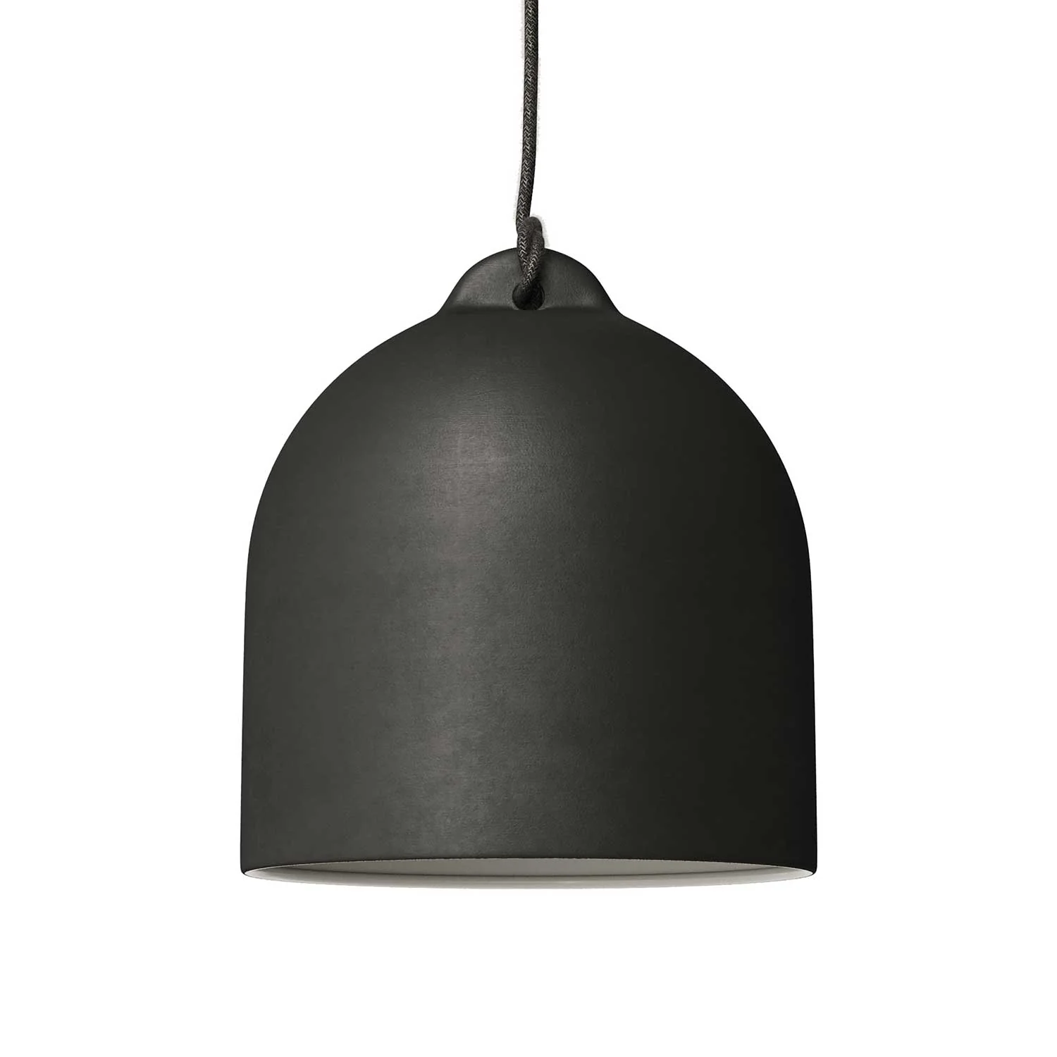 Cloche, abat-jour M en céramique pour suspension - Fabriqué en Italie - Ardoise