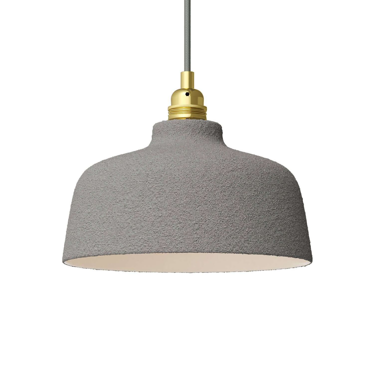 Abat-jour Coupe en céramique, collection Materia - Fabriqué en Italie - Effet béton