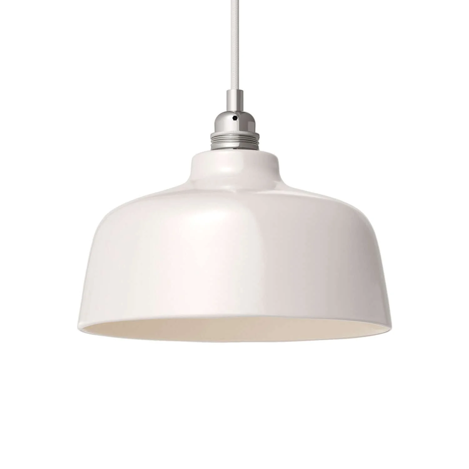 Abat-jour Coppa en céramique, collection Materia - Made in Italy - Blanc brillant