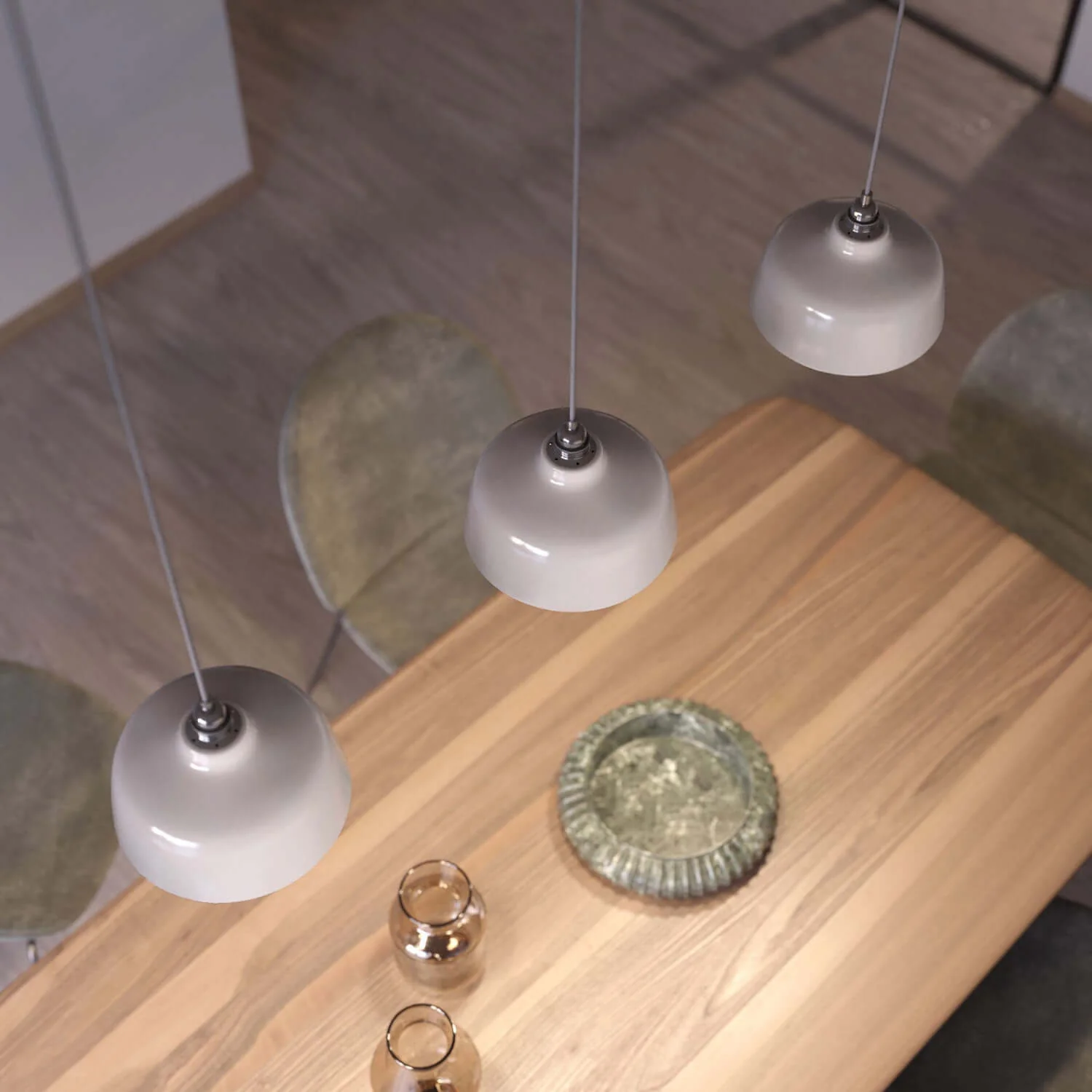 Abat-jour Coppa en céramique, collection Materia - Made in Italy - Blanc brillant - Image 3