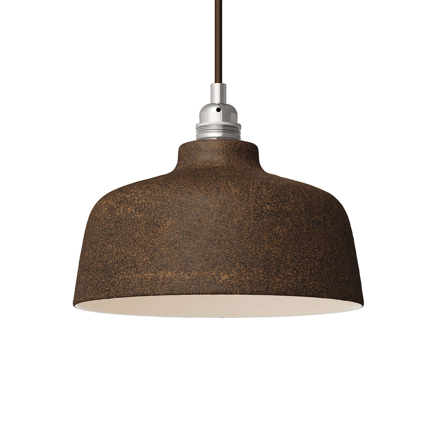 Abat-jour coupe en céramique, collection Materia - Fabriqué en Italie - Effet corten