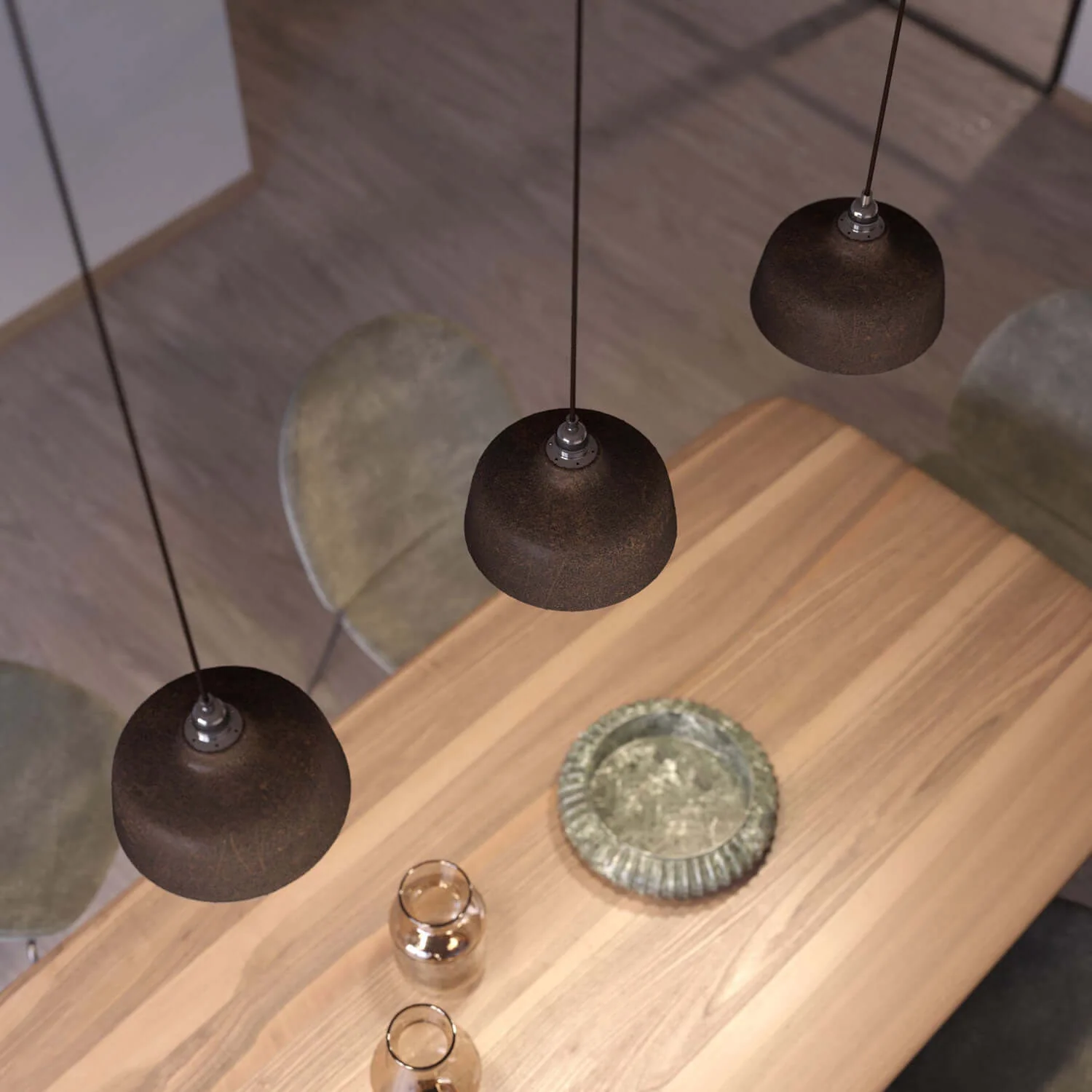 Abat-jour coupe en céramique, collection Materia - Fabriqué en Italie - Effet corten - Image 3