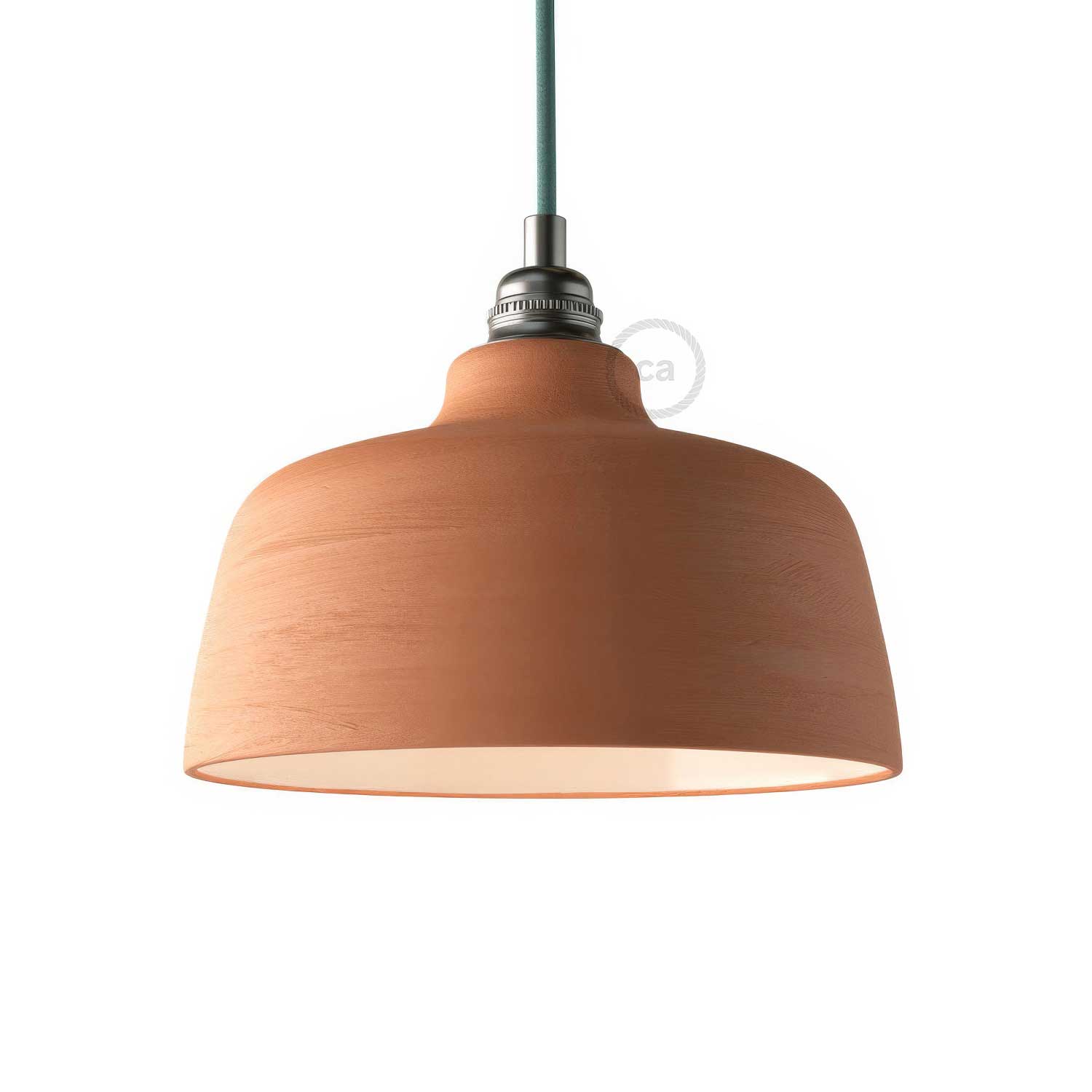 Abat-jour Coppa en céramique, collection Materia - Made in Italy - Terre cuite striée