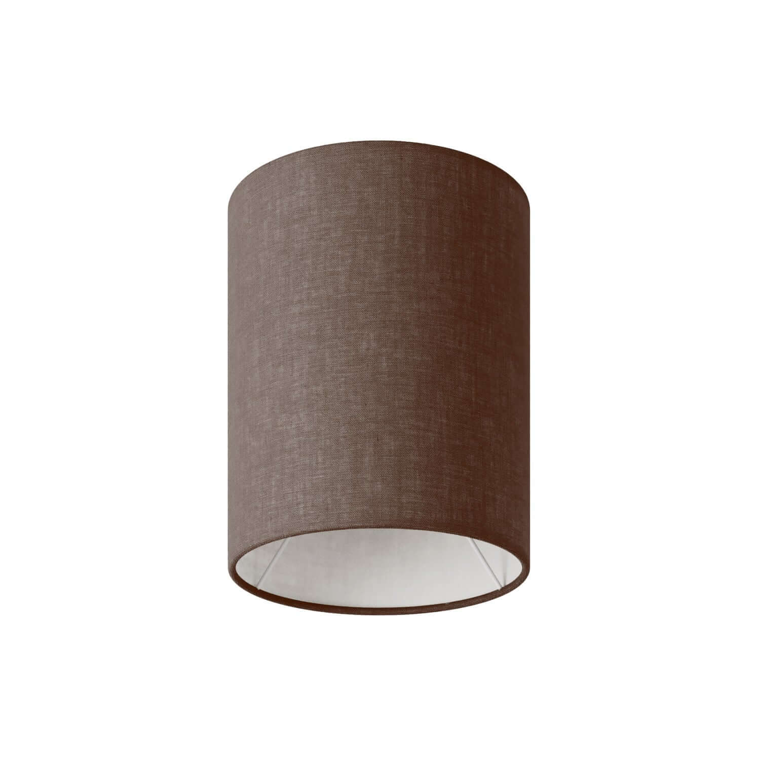 Abat-jour Cylindre en tissu avec douille E27 - 100% Made in Italy - Camelot marron
