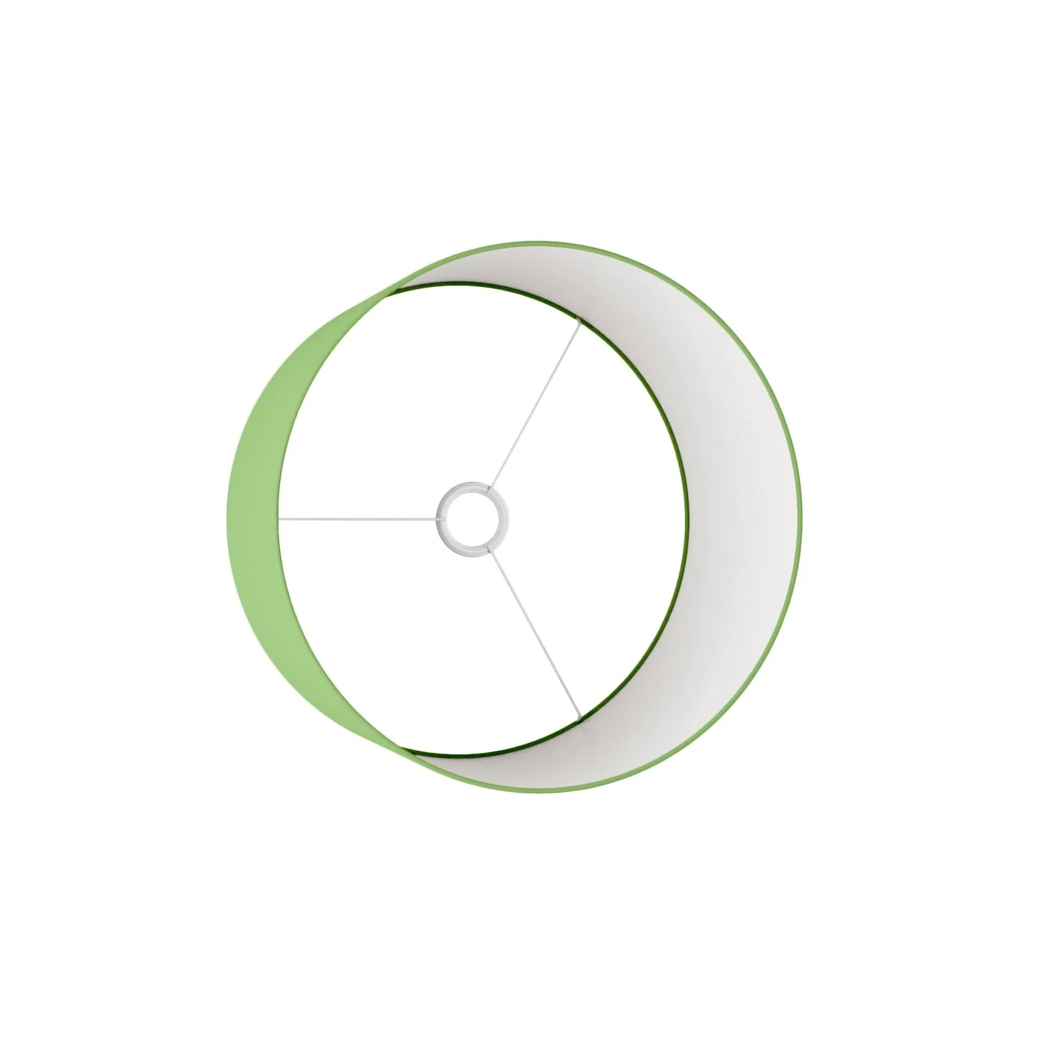 Abat-jour cylindrique L en tissu avec douille E27 - Fabriqué en Italie - Cinette Vert Pistache - Image 3