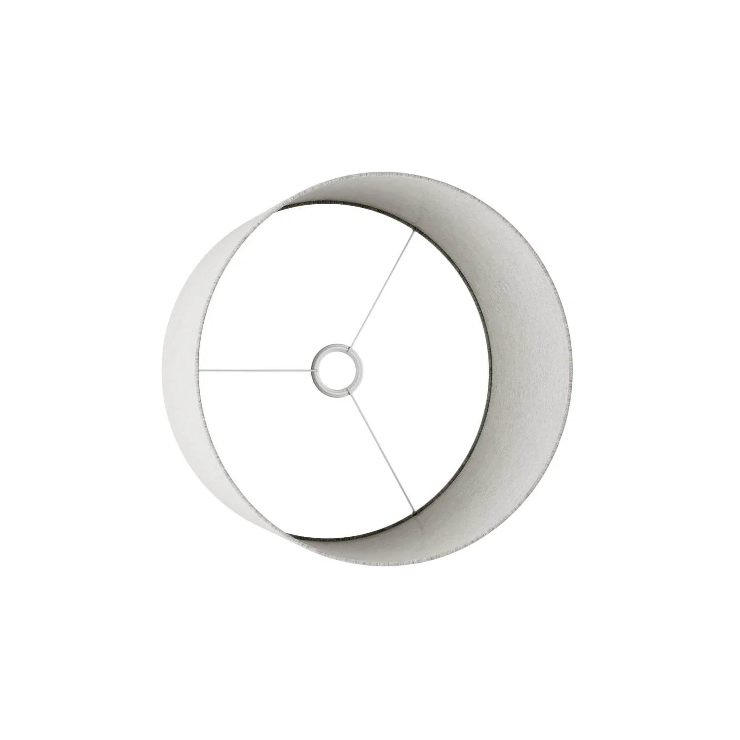 Abat-jour Cylindre L en tissu avec douille E27 - Made in Italy - Laine Gris Clair - Image 3