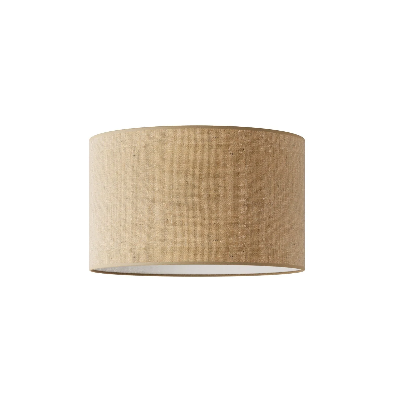 Abat-jour Cylindre L en tissu avec douille E27 - Fabriqué en Italie - Jute Naturel