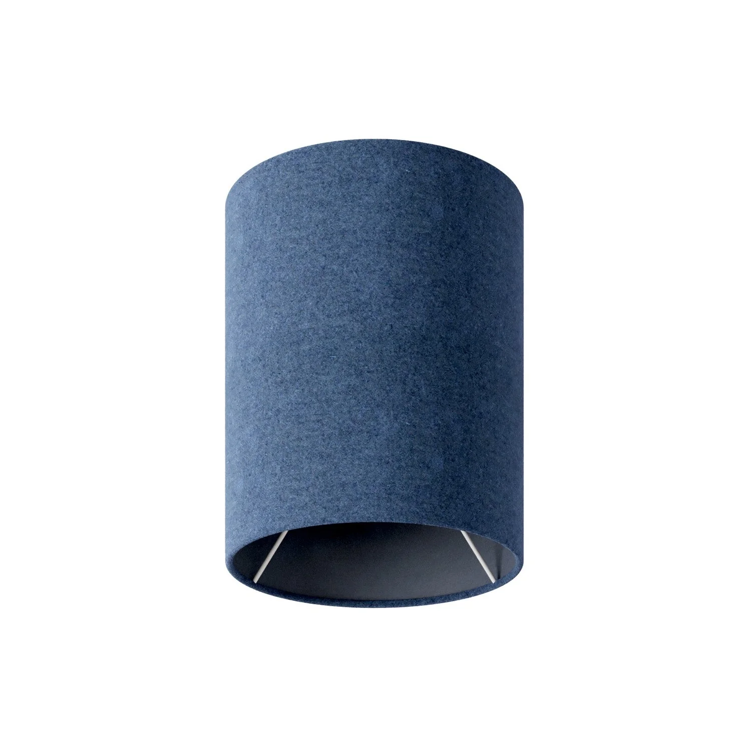 Abat-jour Cylindre S en tissu avec douille E27 - Made in Italy - Laine Bleue