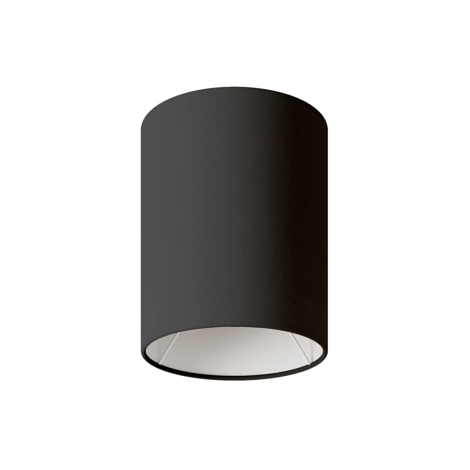 Abat-jour cylindre S en tissu avec douille E27 - Made in Italy - Teletta Anthracite