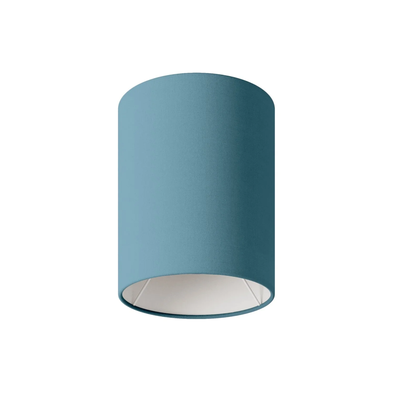 Abat-jour Cylindre S en tissu avec douille E27 - Fabriqué en Italie - Toile Bleu Azur Severo