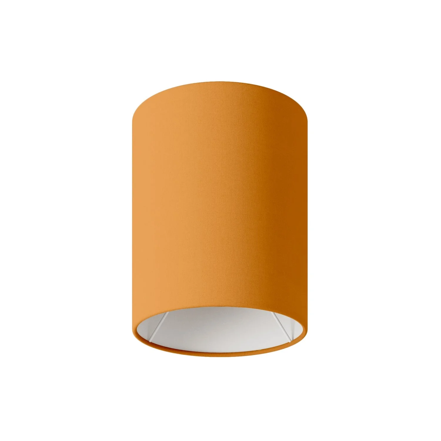 Abat-jour cylindrique S en tissu avec douille E27 - Fabriqué en Italie - Toile Mandarine