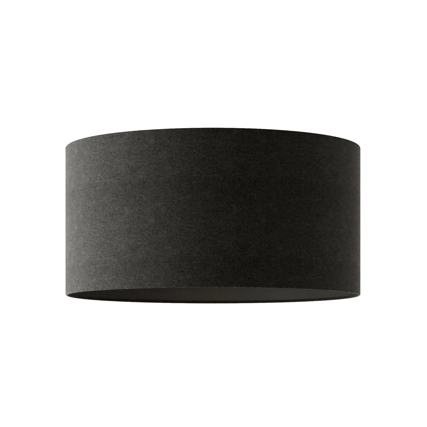 Abat-jour Cylindre XL en tissu avec douille E27 - Fabriqué en Italie - Laine Gris Foncé