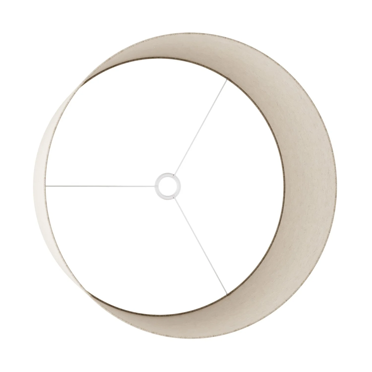 Abat-jour Cylindre XXL en tissu avec douille E27 - Fabriqué en Italie - Laine Beige - Image 3