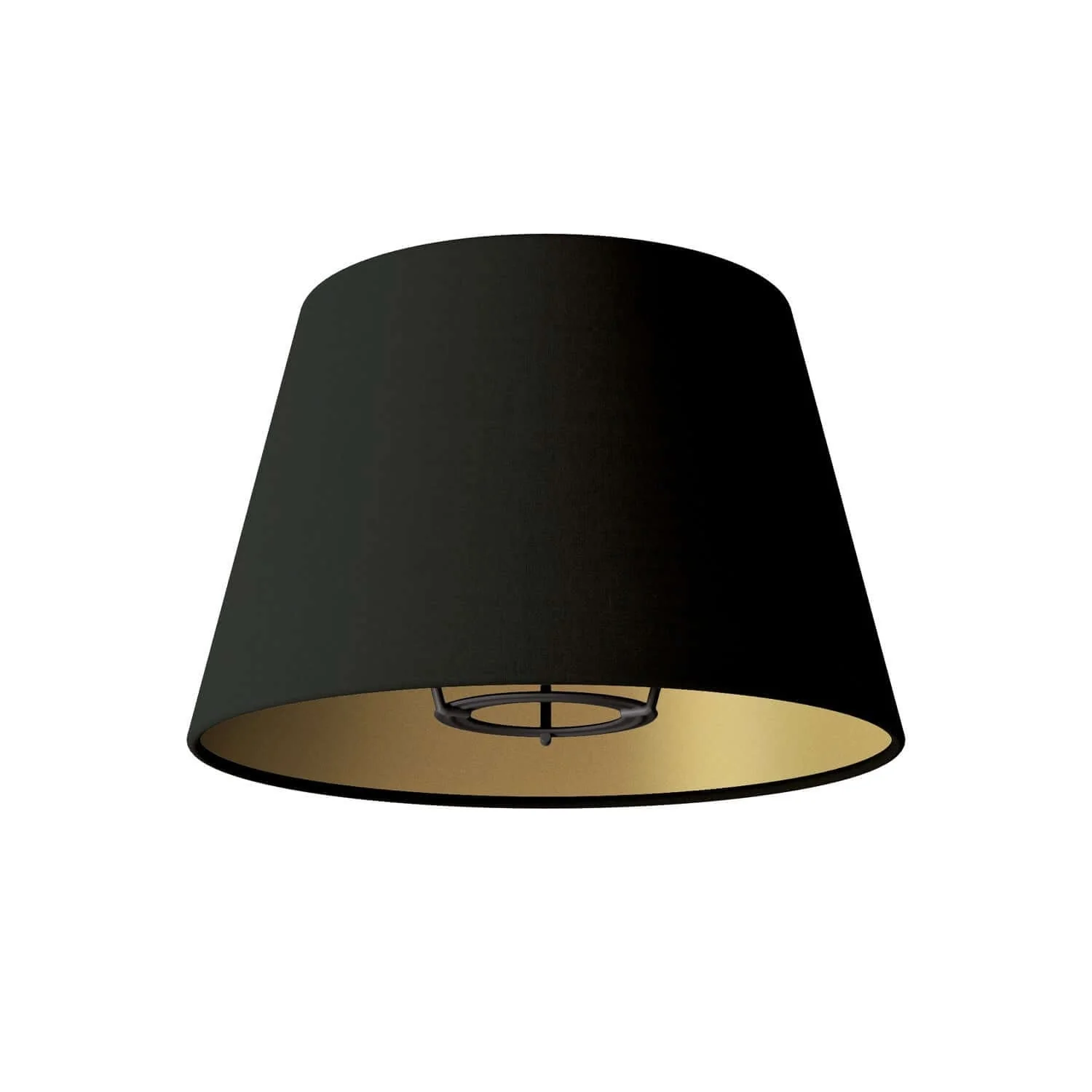 Abat-jour Empire avec douille E27 pour lampe de table ou applique murale - Fabriqué en Italie - Cinette noir