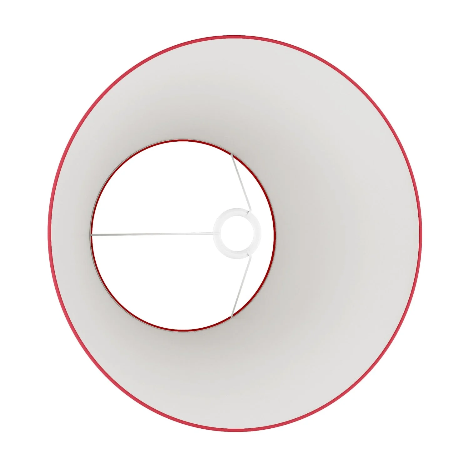 Abat-jour Impero L pour lampe de table ou applique avec douille E27 - Fabriqué en Italie - Toile Rouge - Image 3