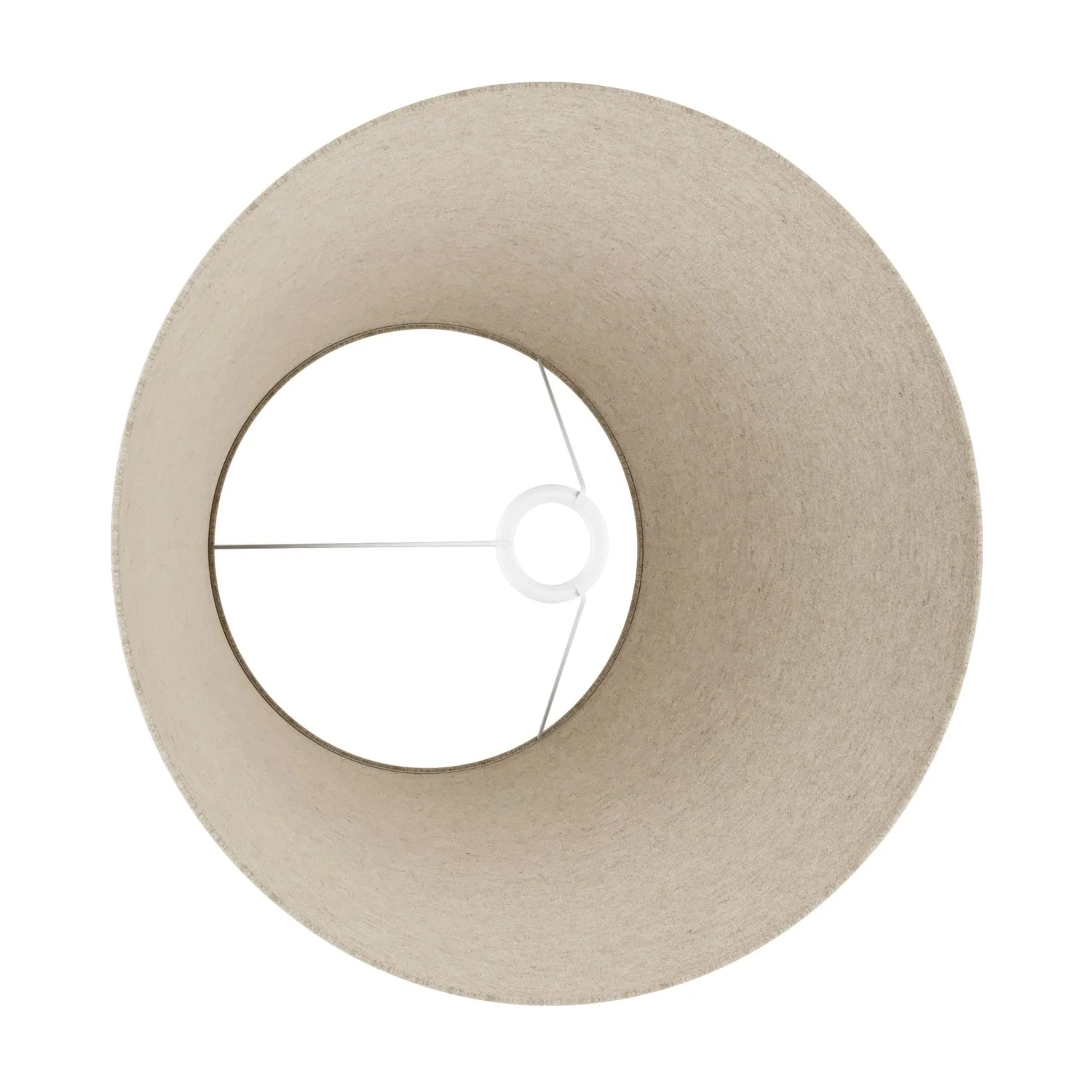 Abat-jour Impero L pour lampe de table ou applique murale avec douille E27 - Fabriqué en Italie - Laine Beige - Image 3