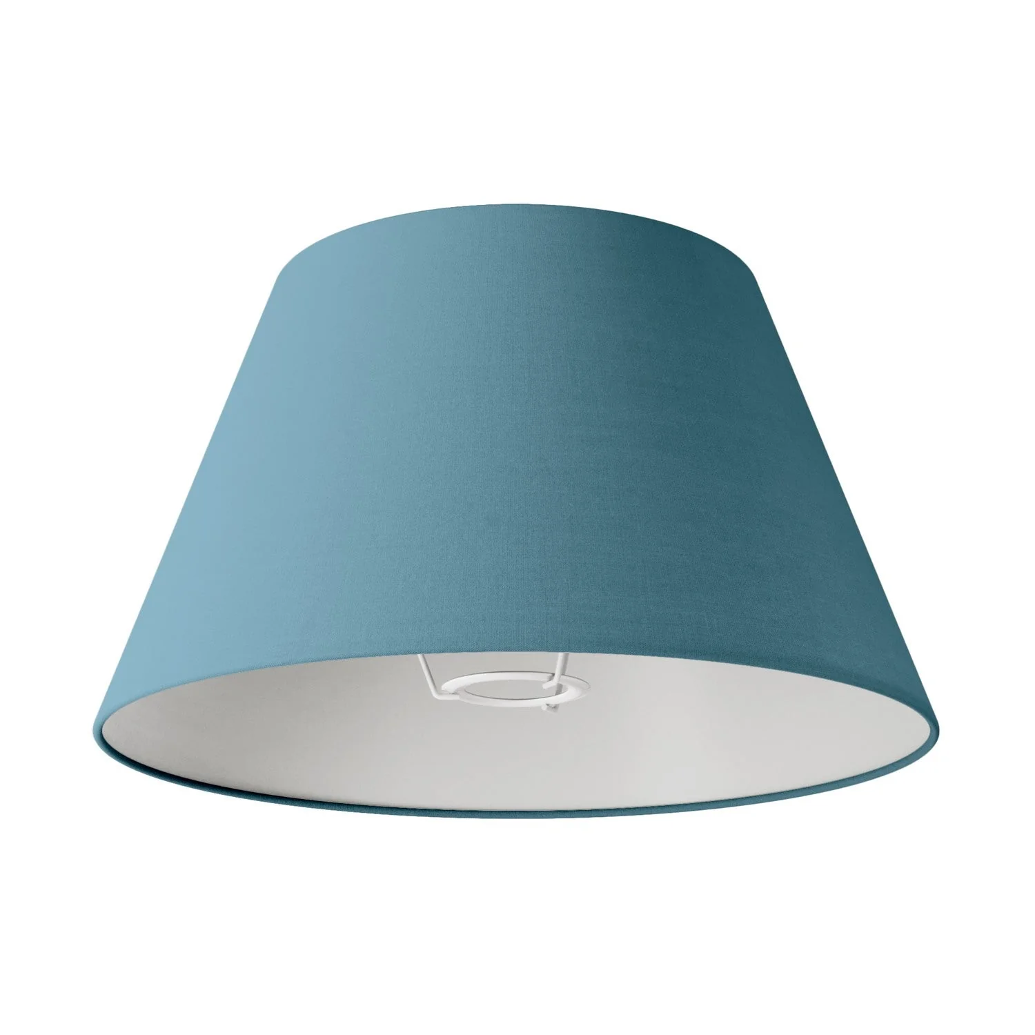 Abat-jour Impero M en tissu pour lampe de table ou applique avec douille E27 - Fabriqué en Italie - Toile bleu sévère