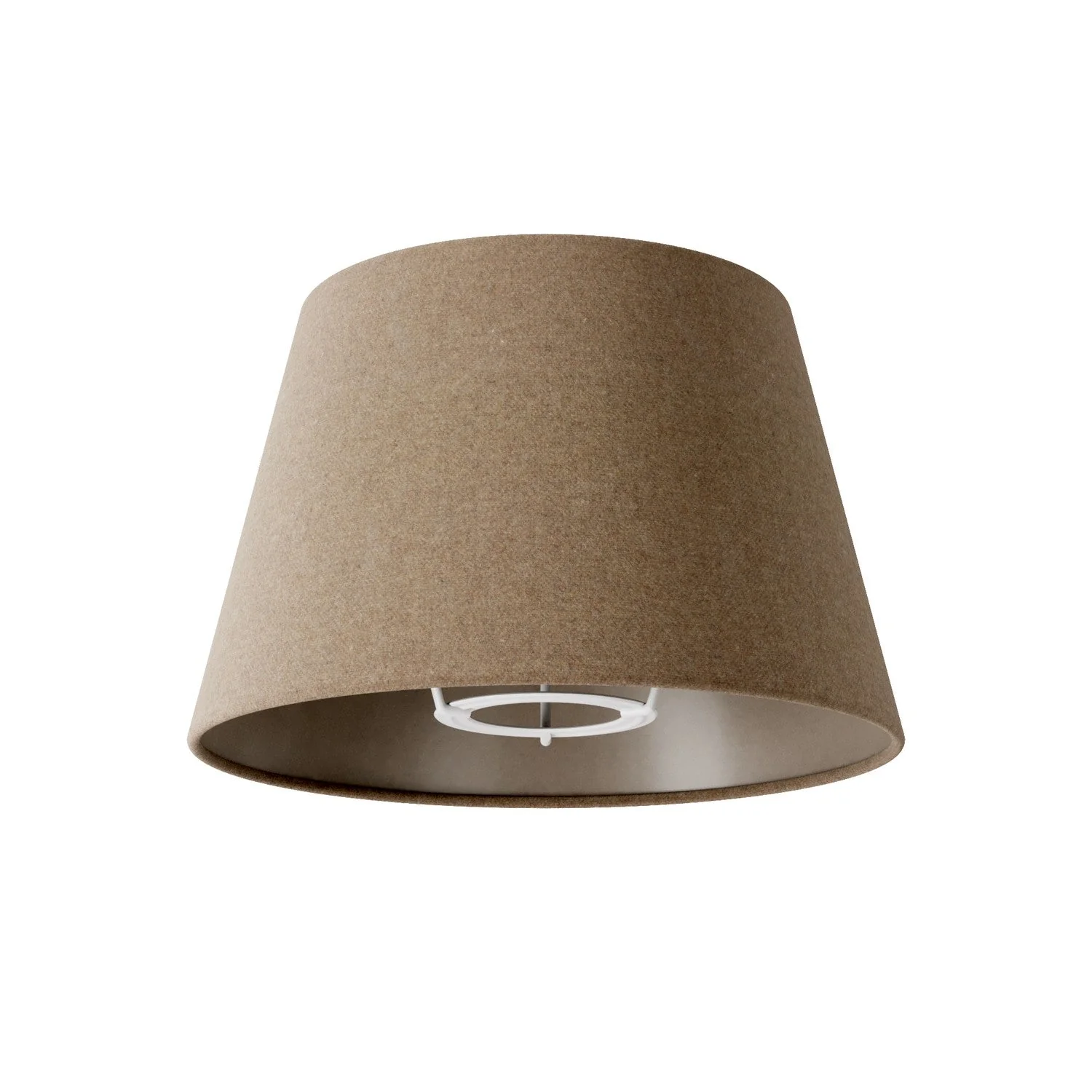 Abat-jour Empire S avec douille E27 pour lampe de table ou applique - Fabriqué en Italie - Laine Marron