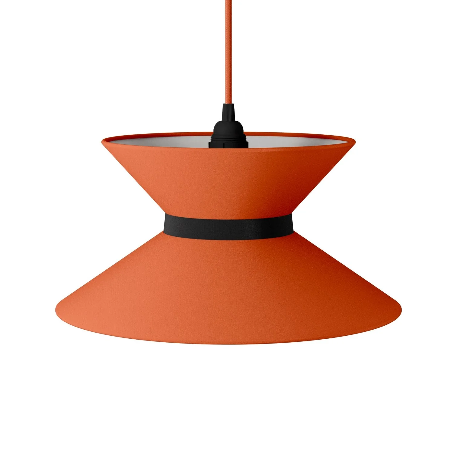 Abat-jour en tissu Clessidra Cinette orange homard - Fabriqué en Italie - Image 13