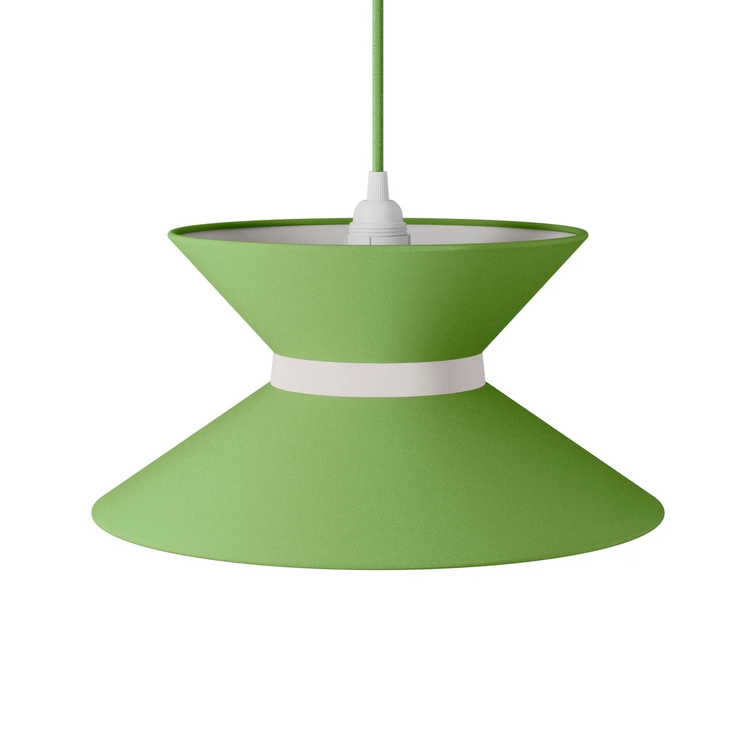 Abat-jour en tissu Clessidra Cinette vert pistache - Made in Italy - Image 4