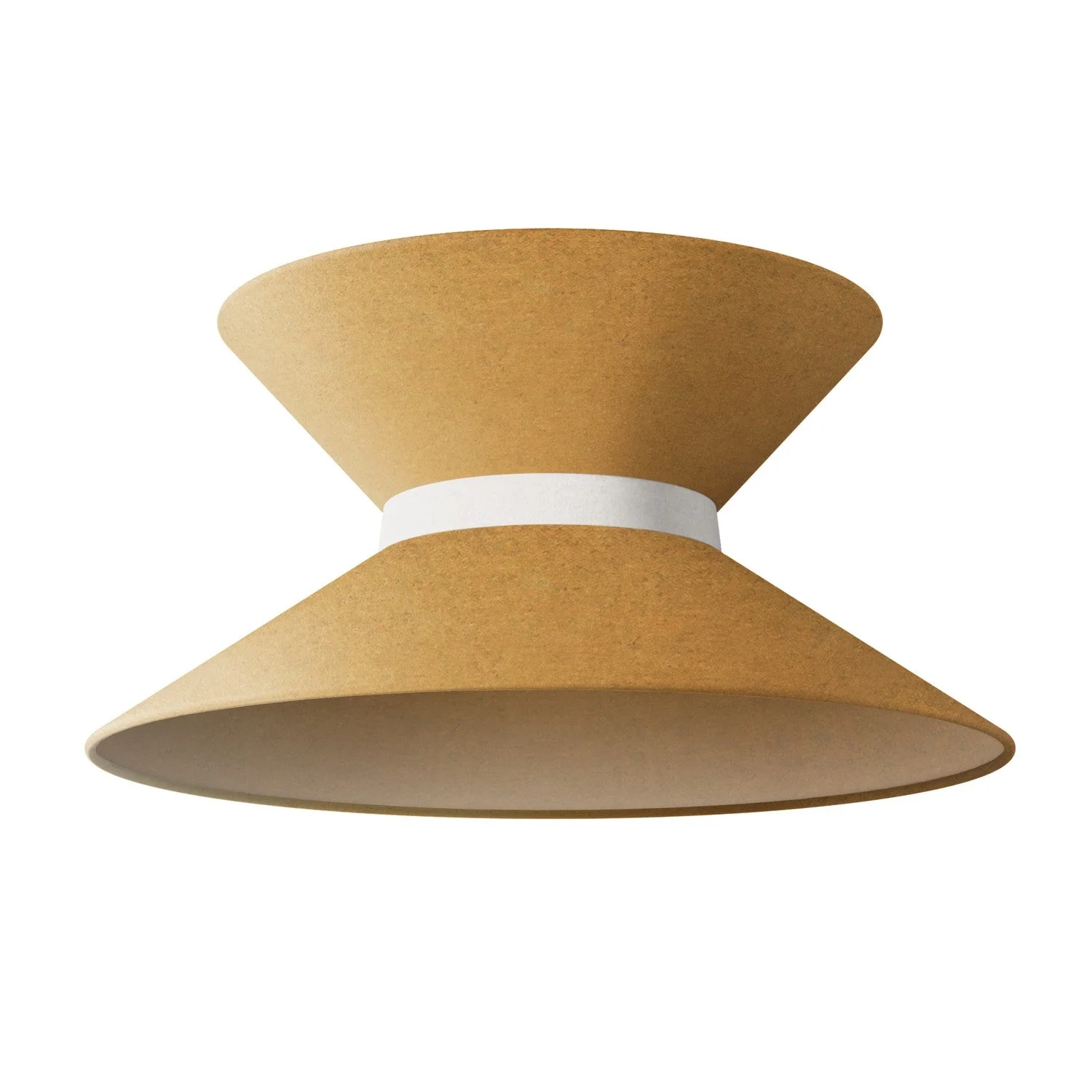 Abat-jour en tissu Clessidra pour suspension – Laine Moutarde