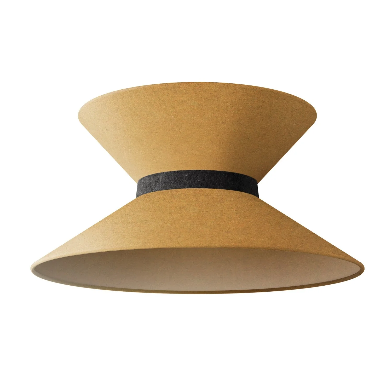 Abat-jour en tissu Clessidra pour suspension – Laine Moutarde - Image 10