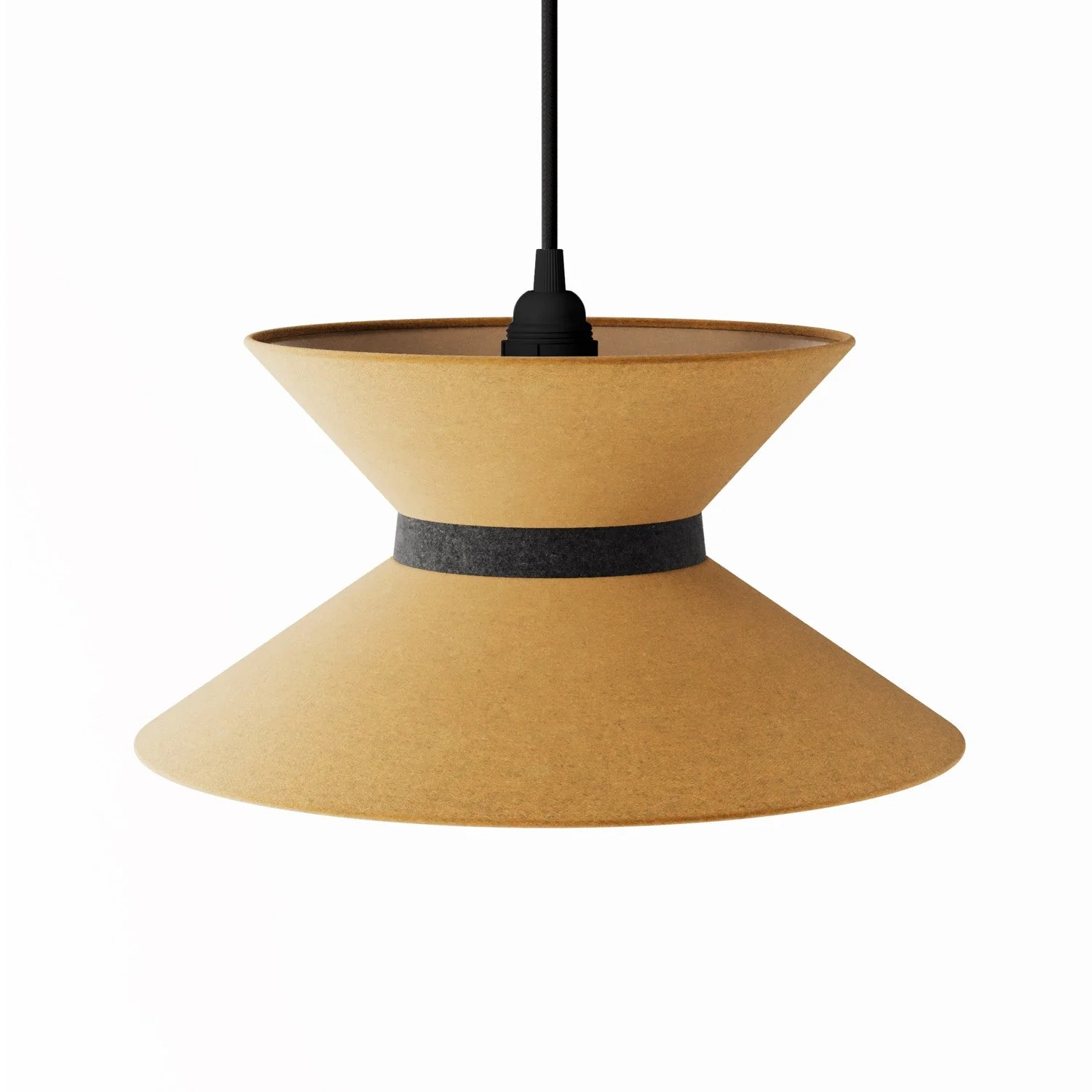 Abat-jour en tissu Clessidra pour suspension – Laine Moutarde - Image 13