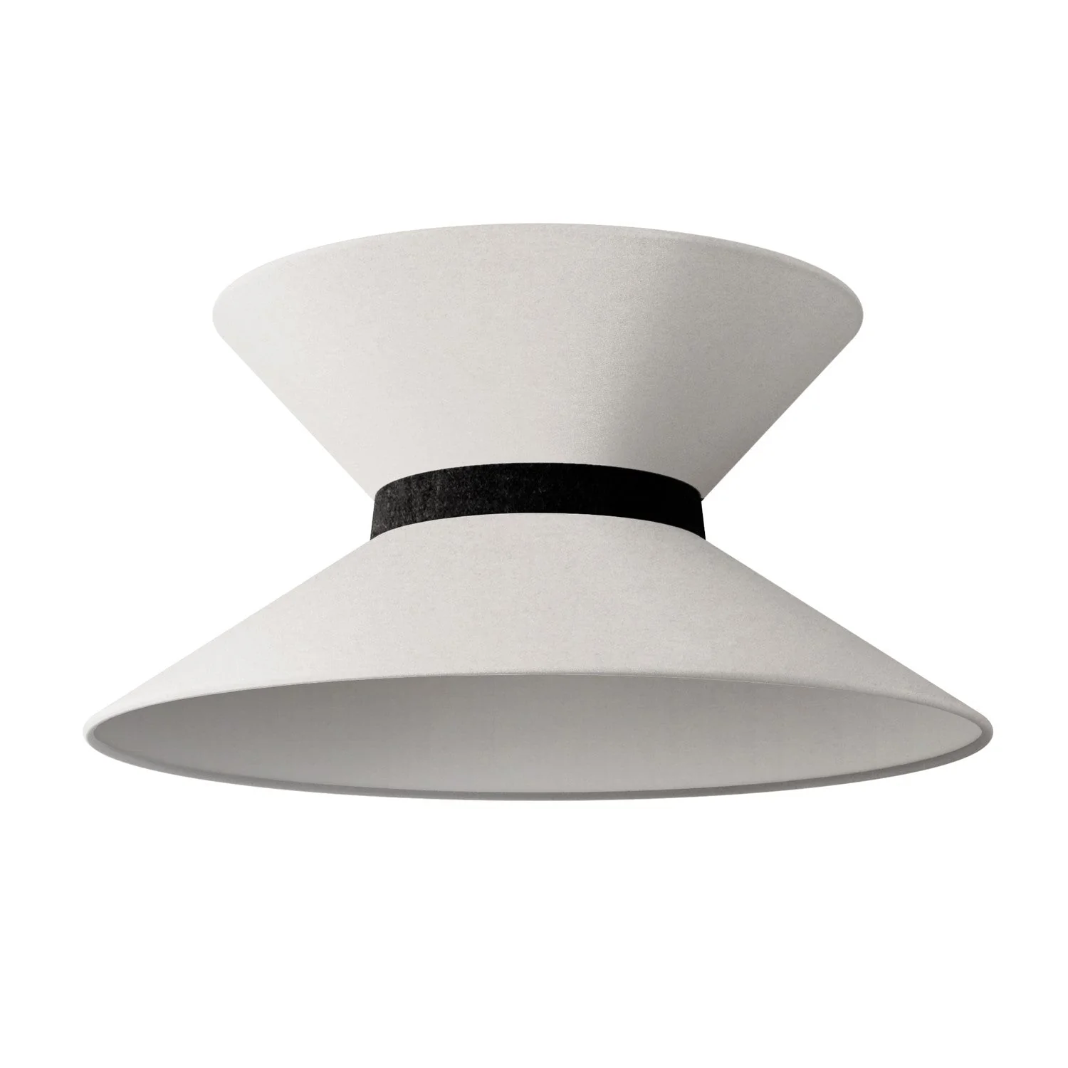 Abat-jour en tissu Sablier pour lampe suspendue - Laine Sable - Image 10