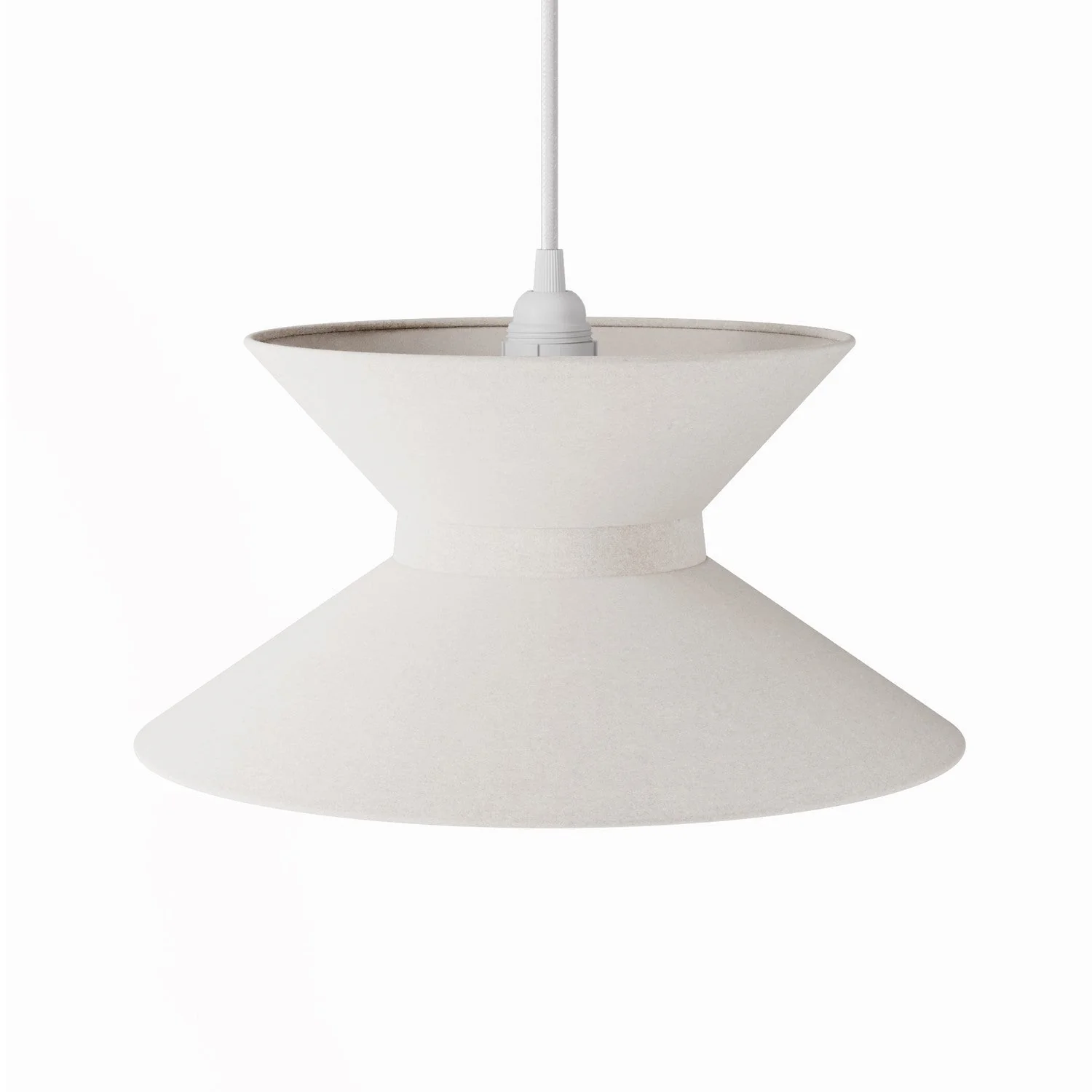 Abat-jour en tissu Sablier pour lampe suspendue - Laine Sable - Image 4
