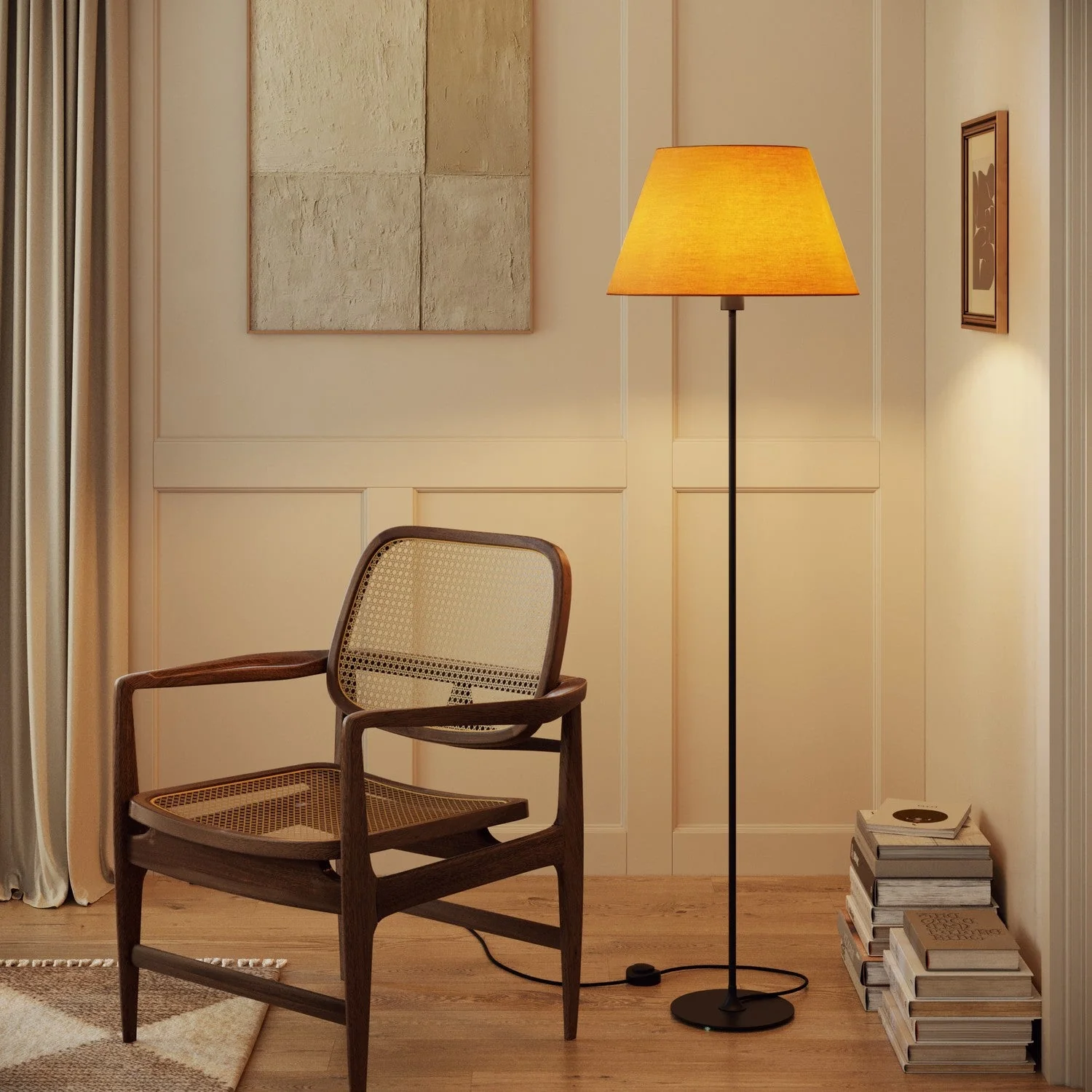Abat-jour Impero L pour lampe de table ou applique avec douille E27 - Made in Italy - Teletta Mandarine - Image 2