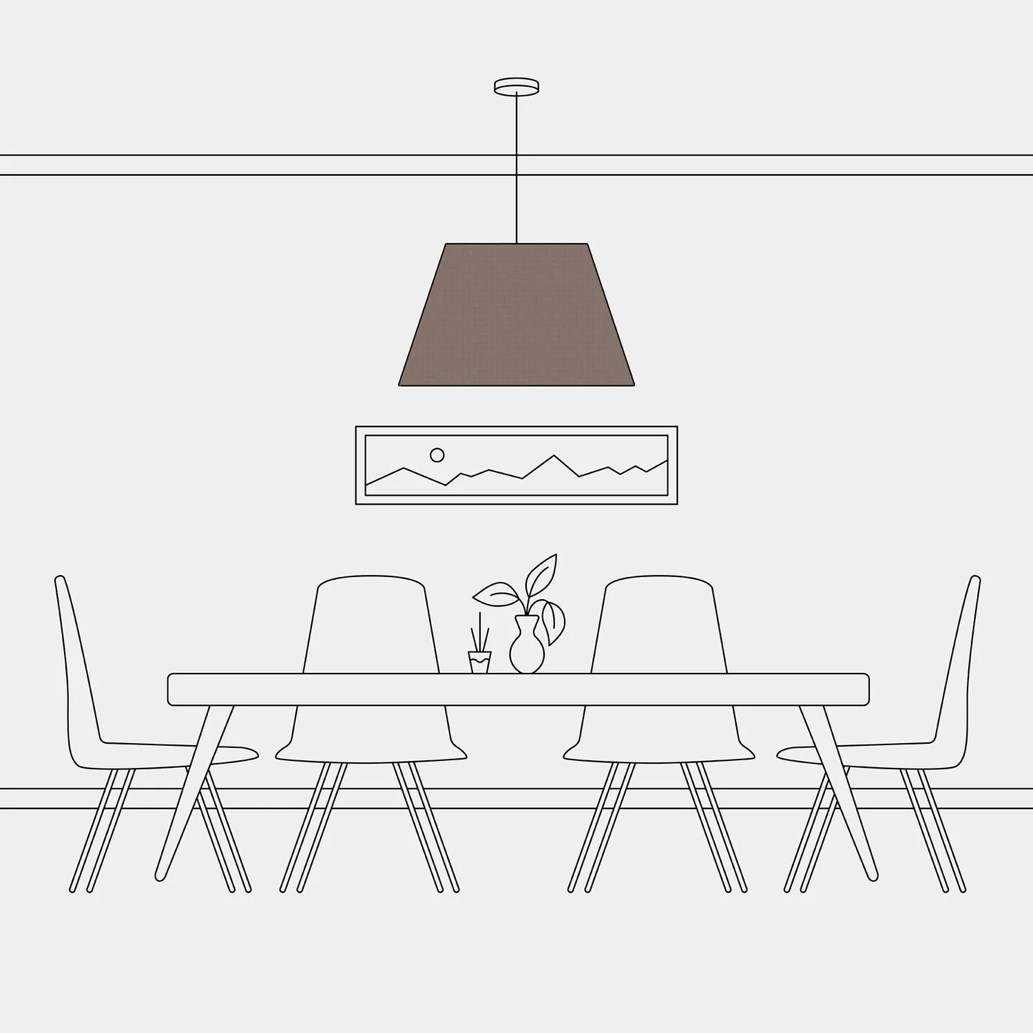 Abat-jour Impero L pour suspension avec douille E27 - Made in Italy - Camelot Marron - Image 5