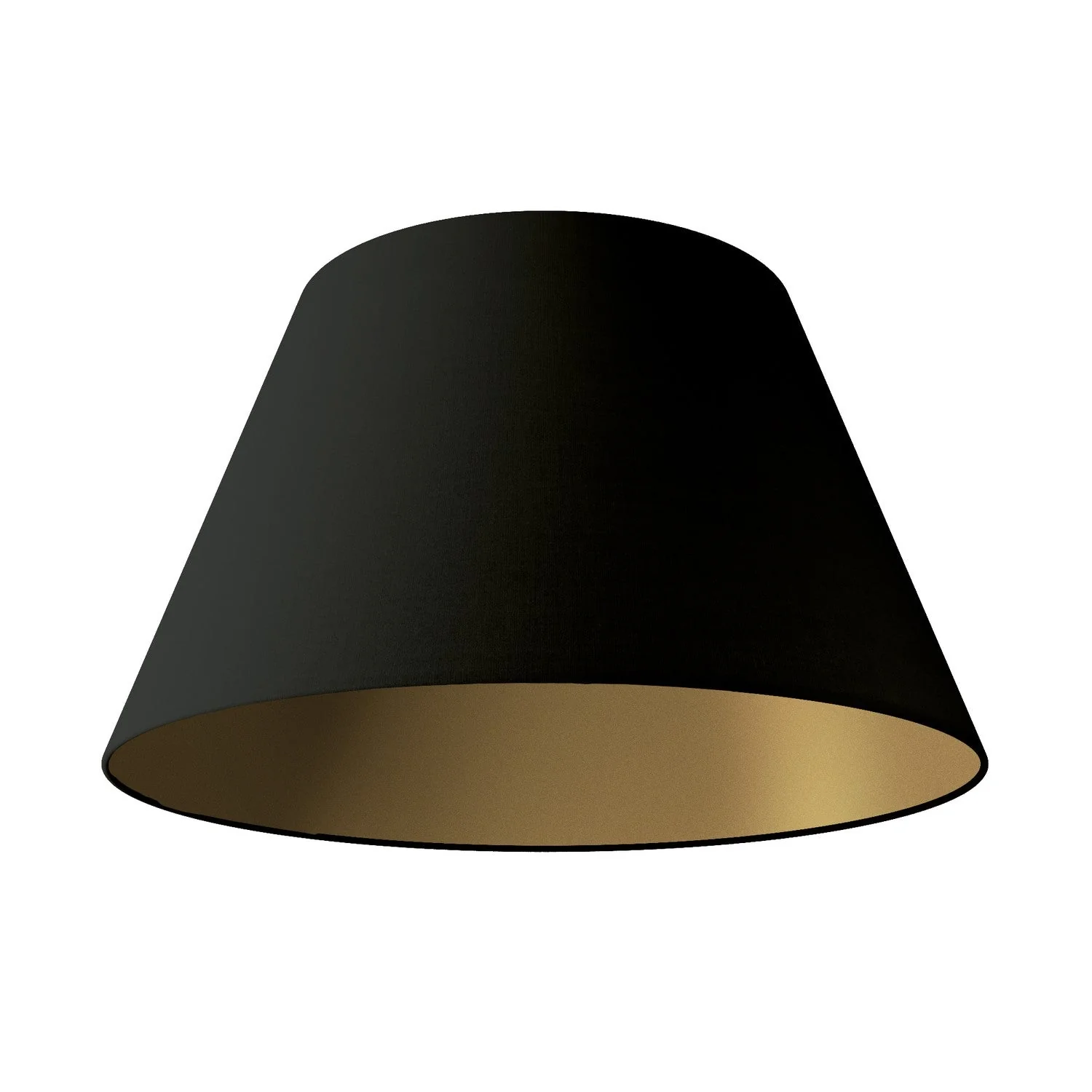Abat-jour Impero L pour suspension avec douille E27 – Made in Italy – Noir/Or