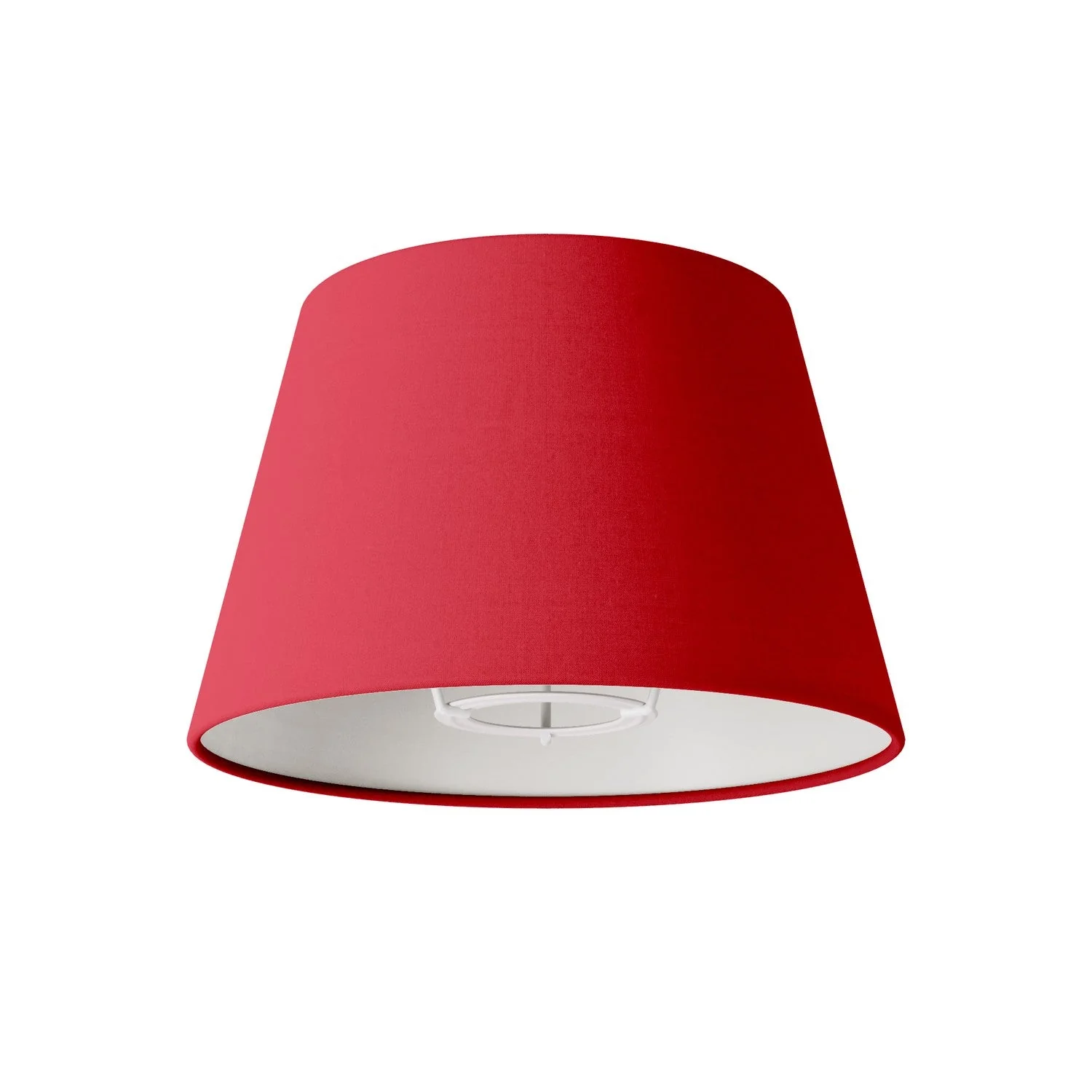 Abat-jour Impero S avec douille E27 pour lampe de table ou applique - Fabriqué en Italie - Toile Rouge