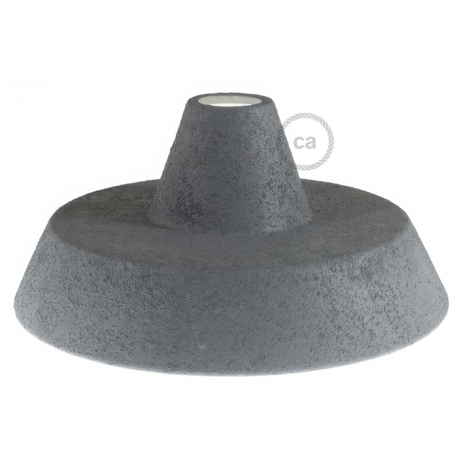 Abat-jour industriel en céramique pour suspension - Fabriqué en Italie - Effet béton - Image 3