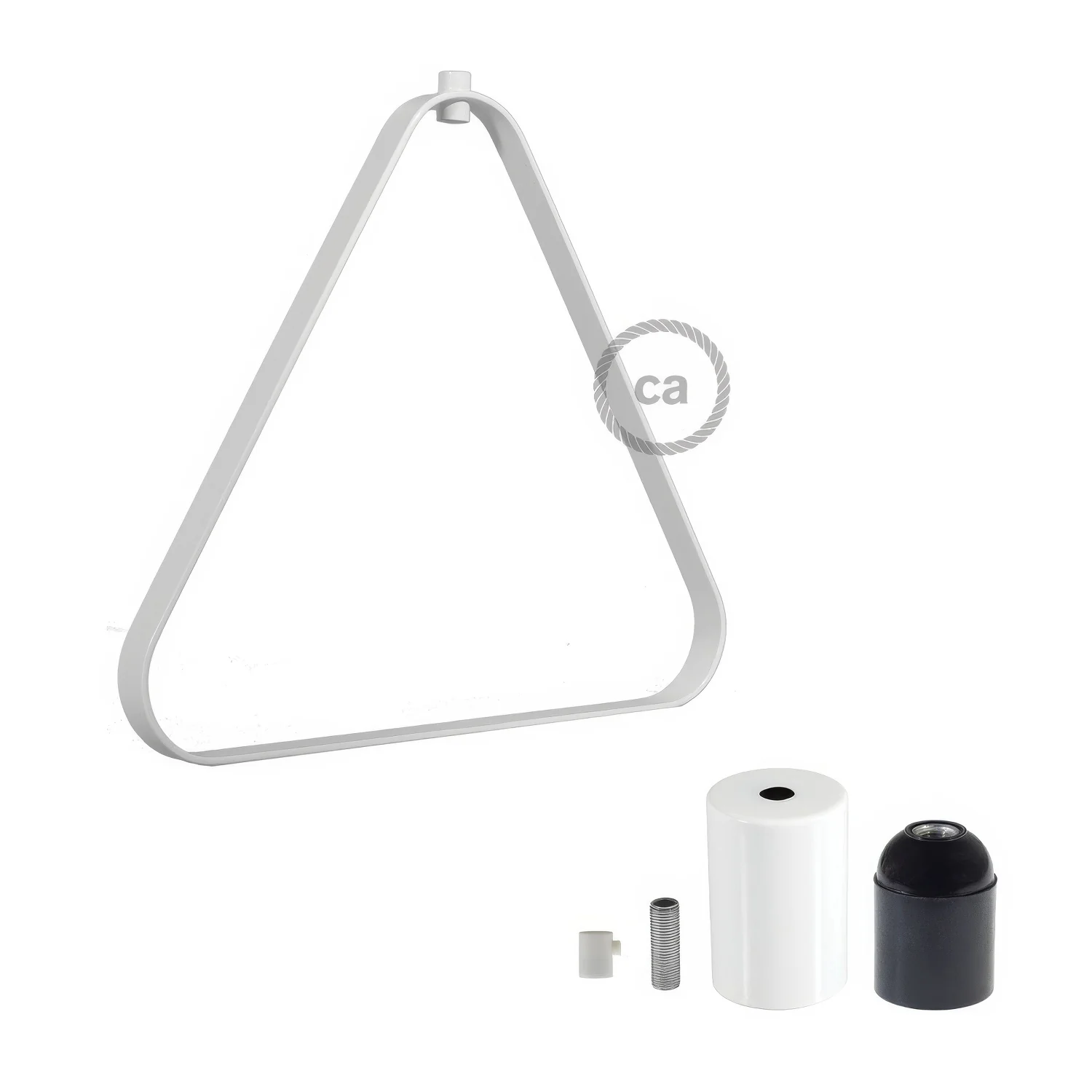 Abat-jour Duedì Apex en métal avec cache-douille et douille E26 - Blanc - Image 3