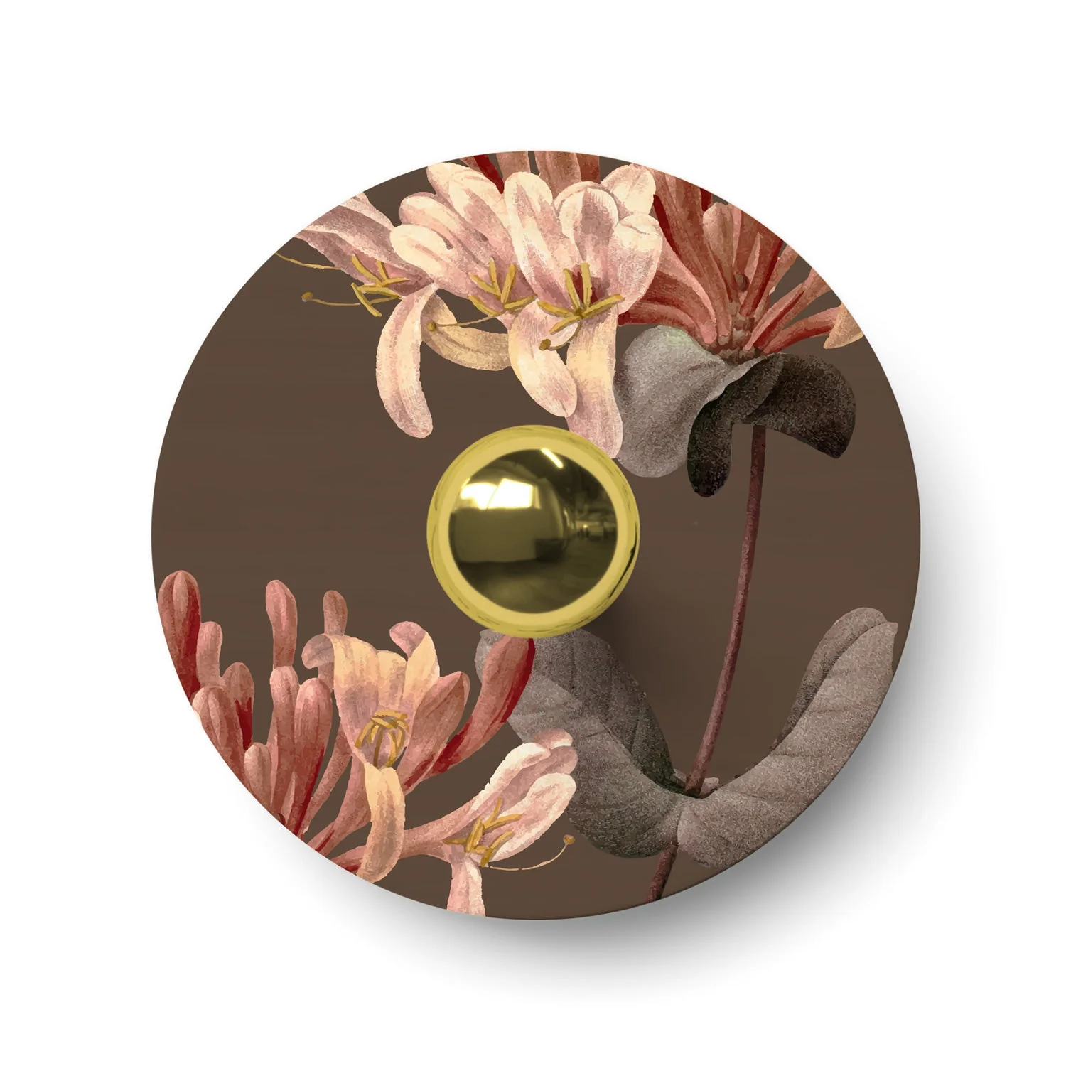Abat-jour mini plat Ellepì à motifs floraux 'Blossom Haven' Botanique Lonicera, diamètre 24 cm - Fabriqué en Italie - Image 3