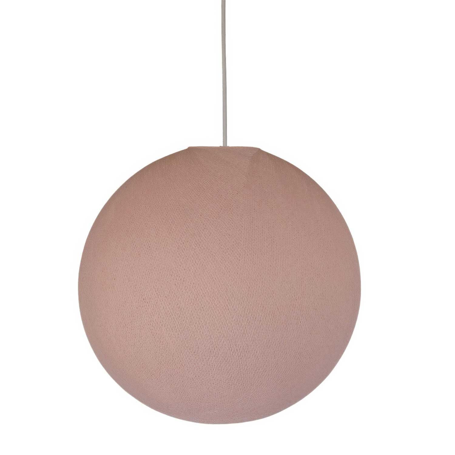 Abat-jour Sphère en fil 100% fait main - Polyester Rose dragée