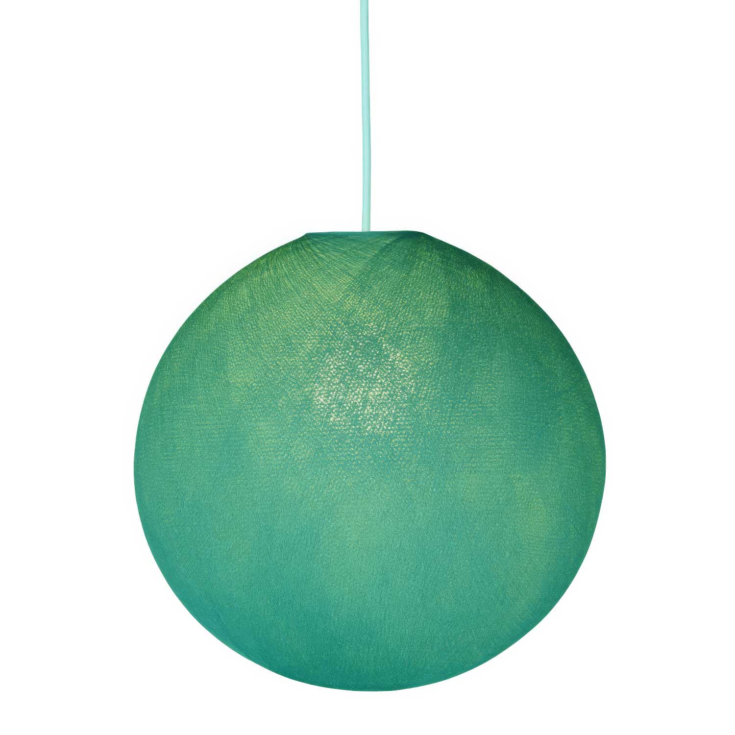 Abat-jour Sphère en fil 100% fait main - Polyester Turquoise - Image 2