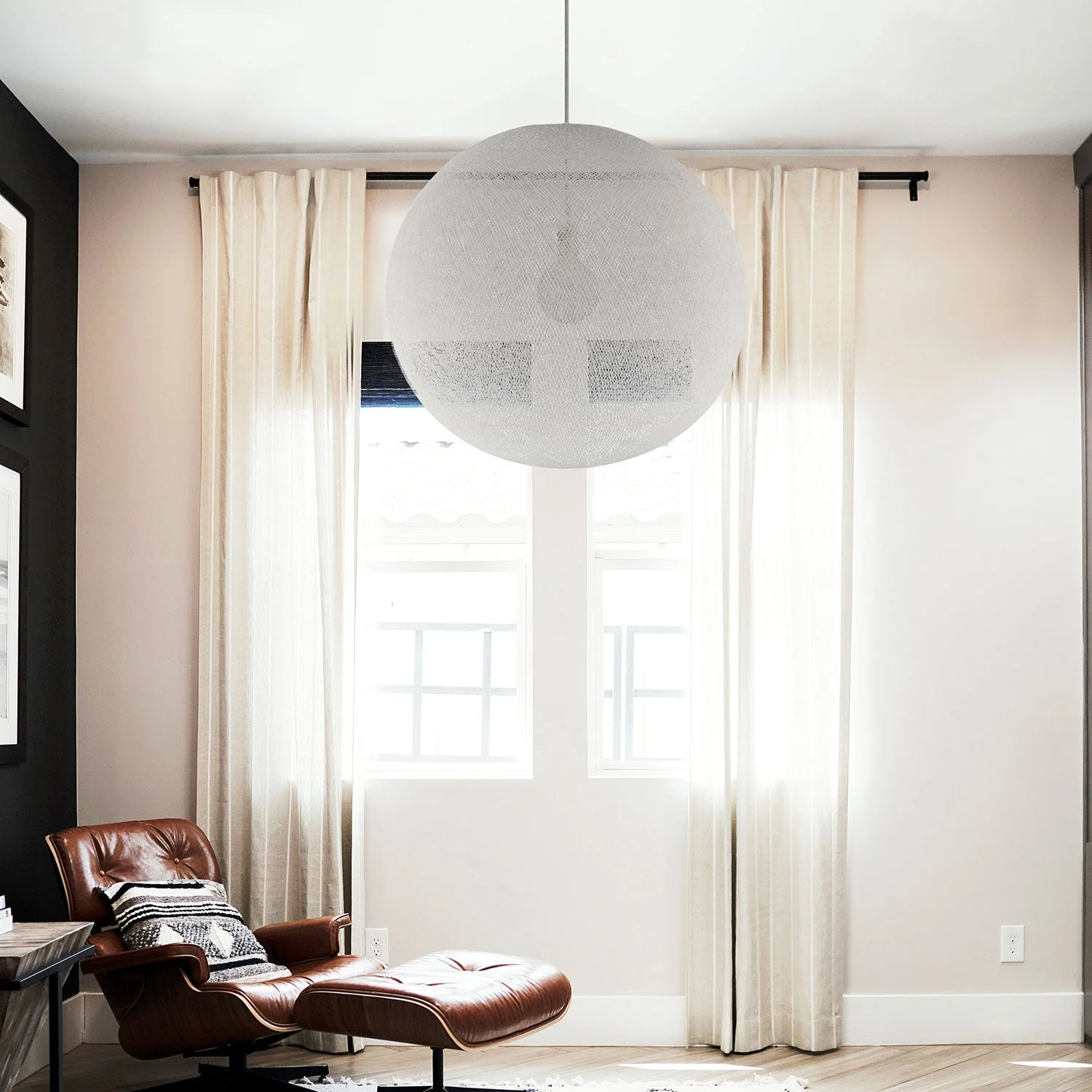 Abat-jour Sfera Light en fil fait main - Polyester blanc - Image 8