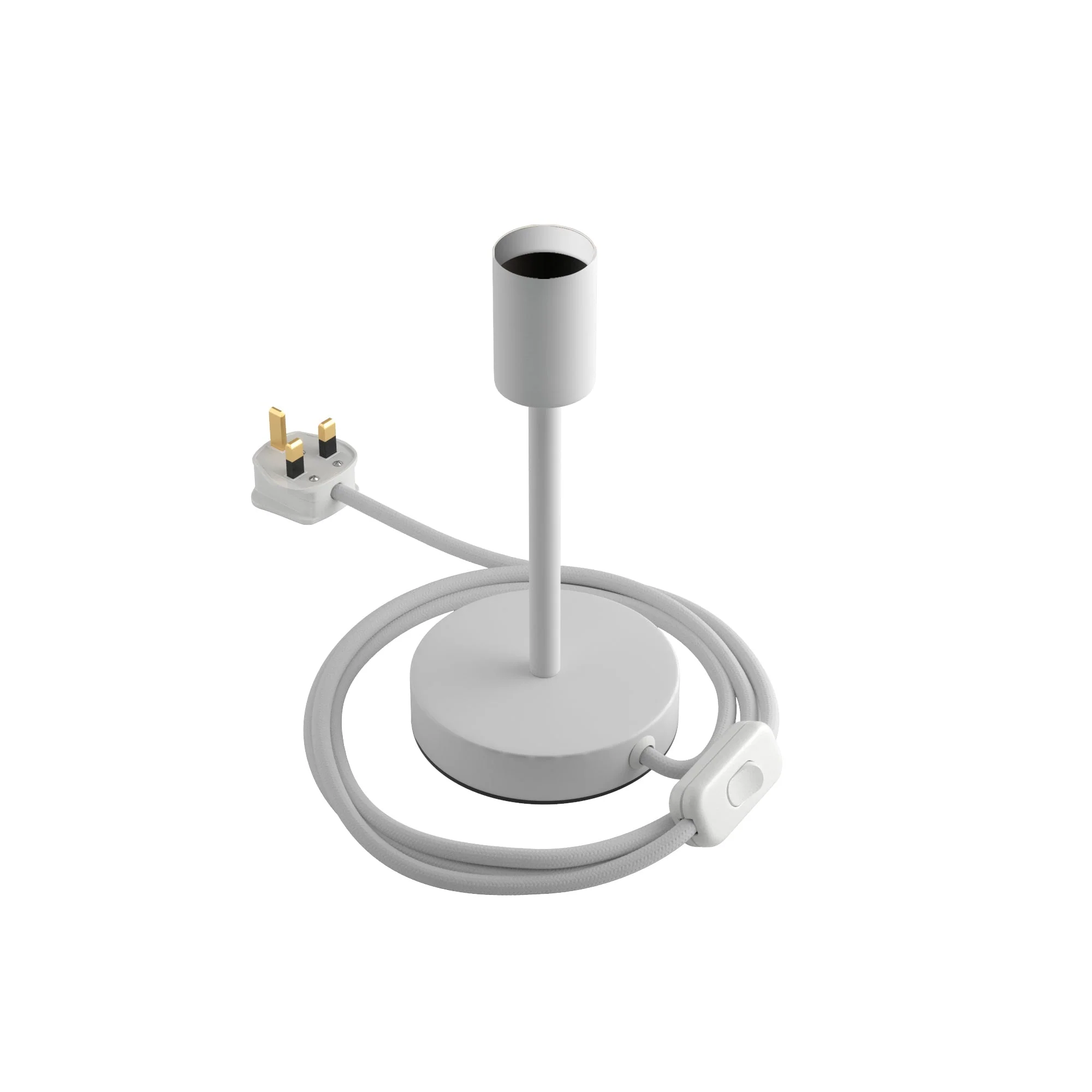 Alzaluce - Lampe de table en métal et fiche UK - Blanc mat - Image 6