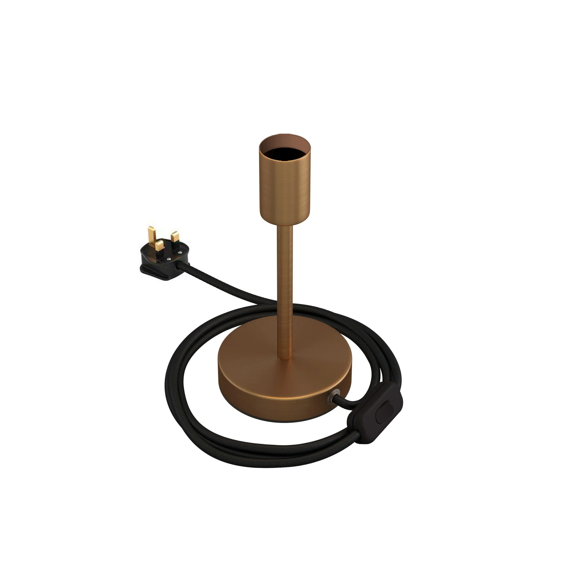 Alzaluce - Lampe de table en métal avec fiche UK - Bronze satiné - Image 7